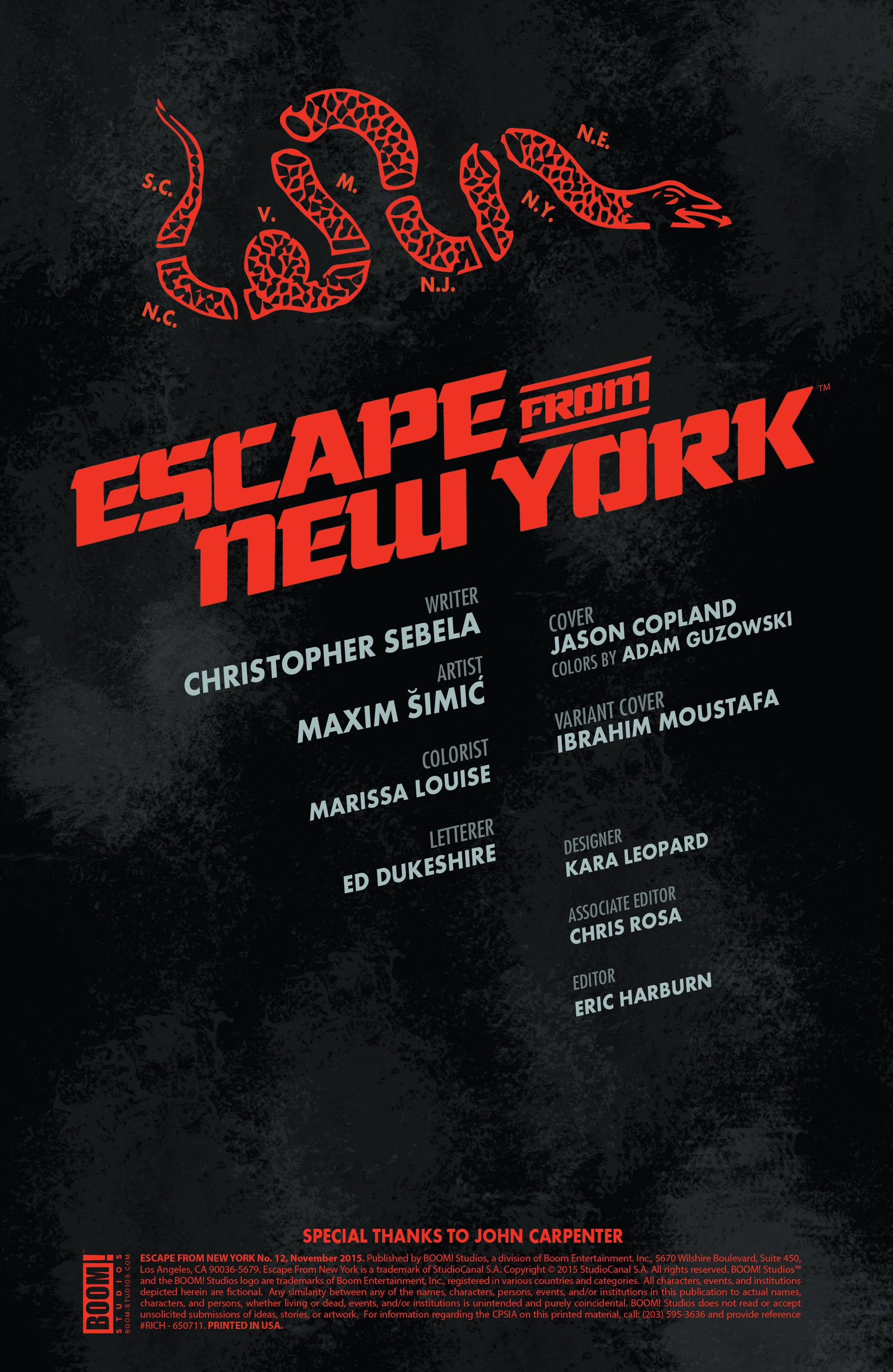 Read online Escape from New York comic -  Issue #12 - 2