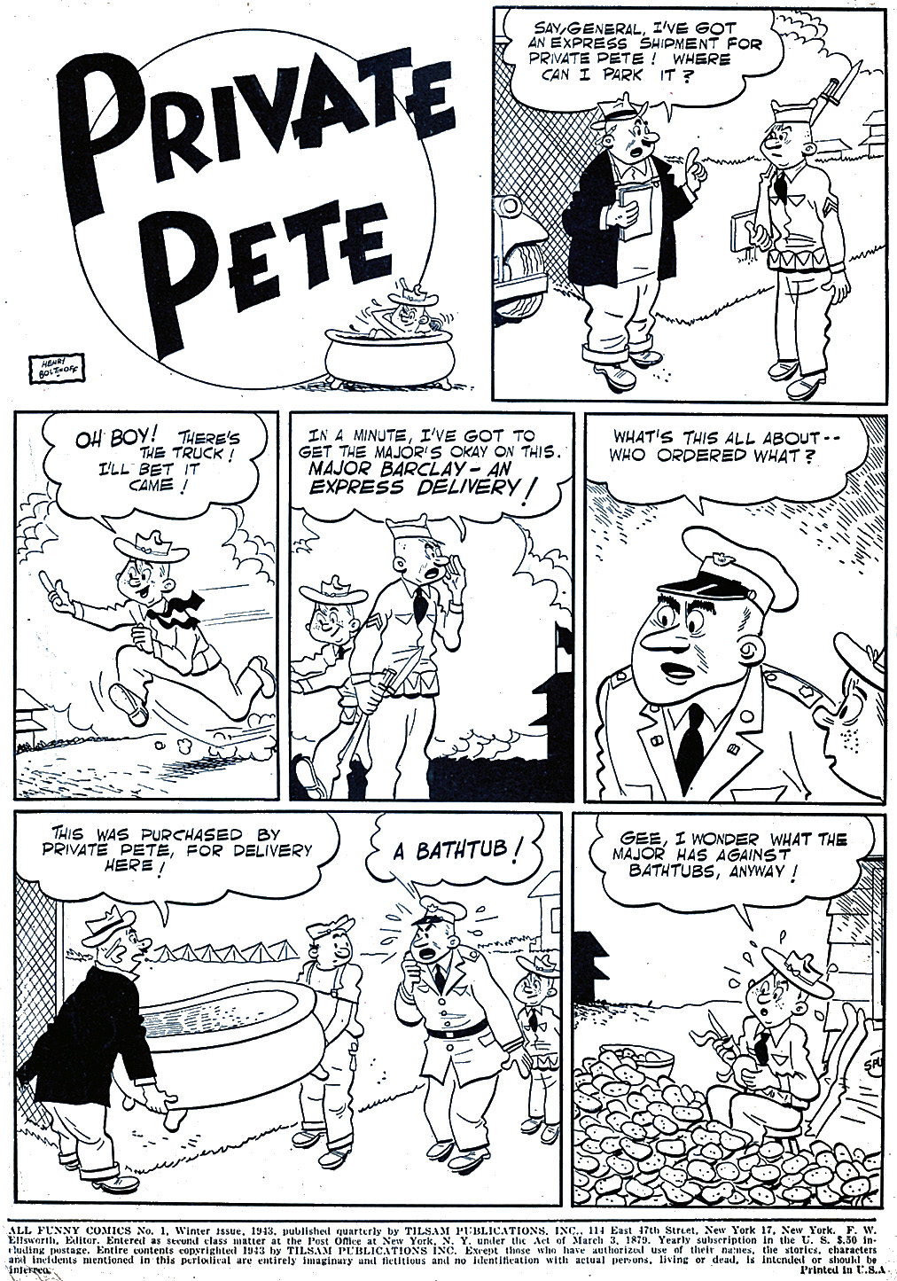 Read online All Funny Comics comic -  Issue #1 - 2