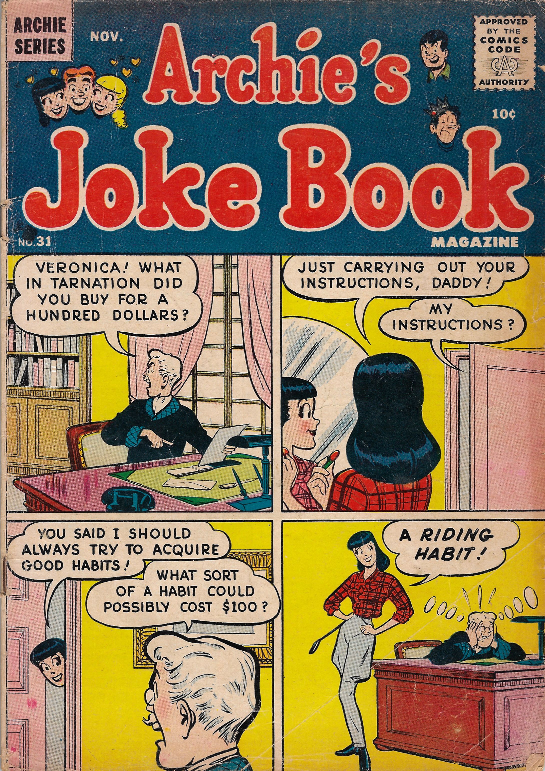 Read online Archie's Joke Book Magazine comic -  Issue #31 - 1