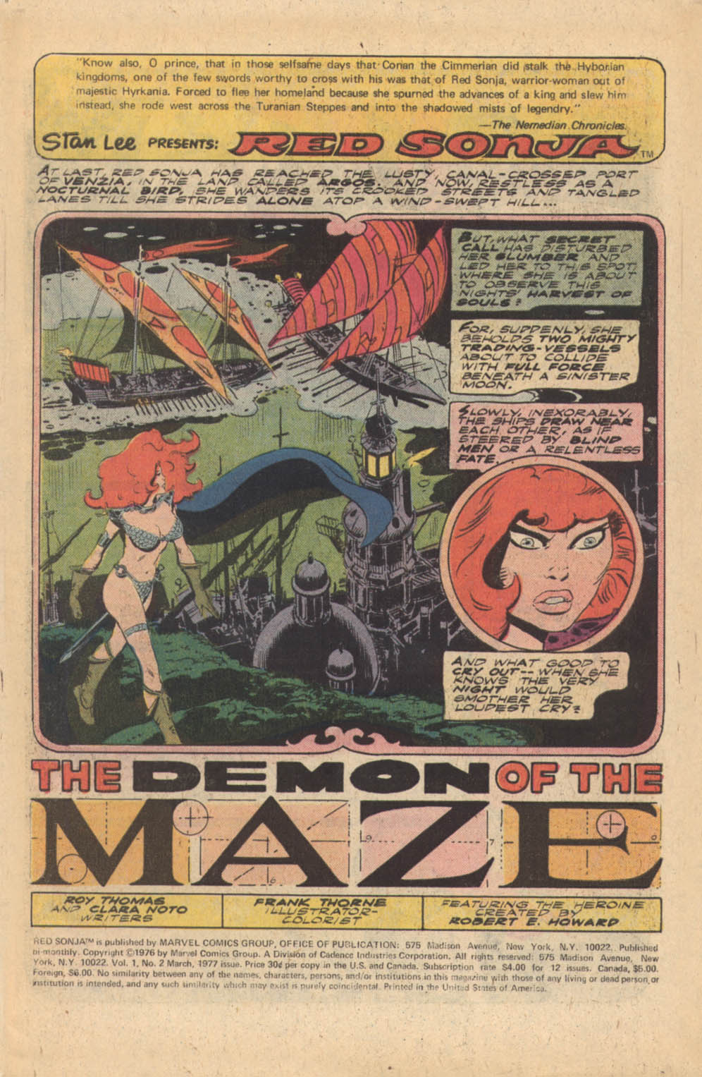 Red Sonja (1977) Issue #2 #2 - English 2