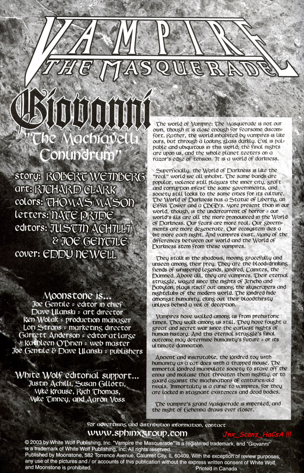 Read online Vampire the Masquerade comic -  Issue # Giovanni - 2
