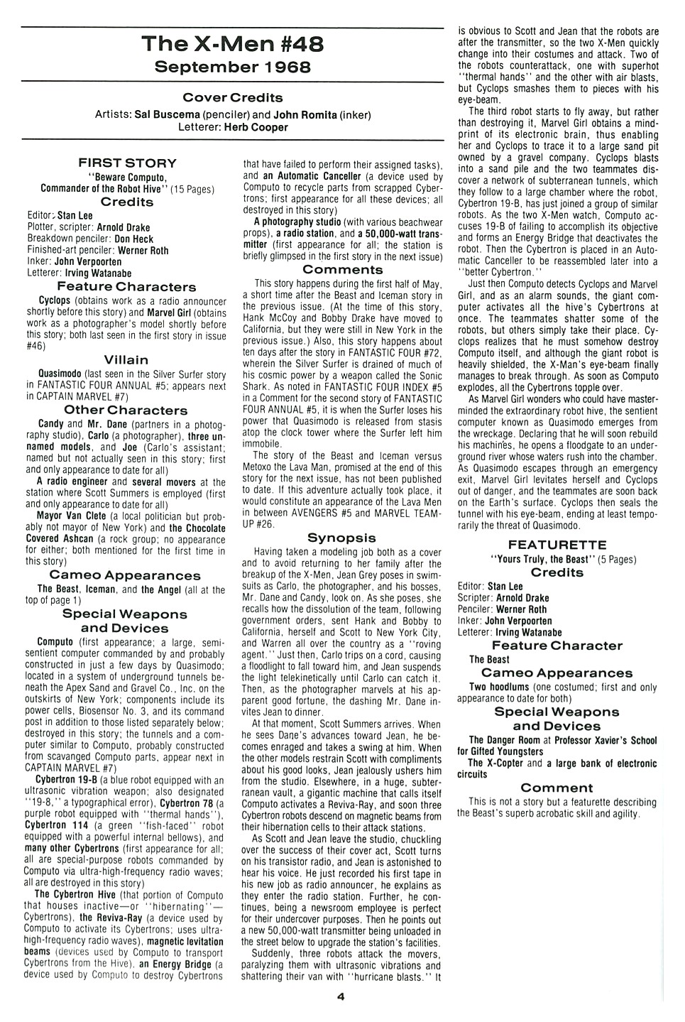 Read online The Official Marvel Index To The X-Men comic -  Issue #3 - 6