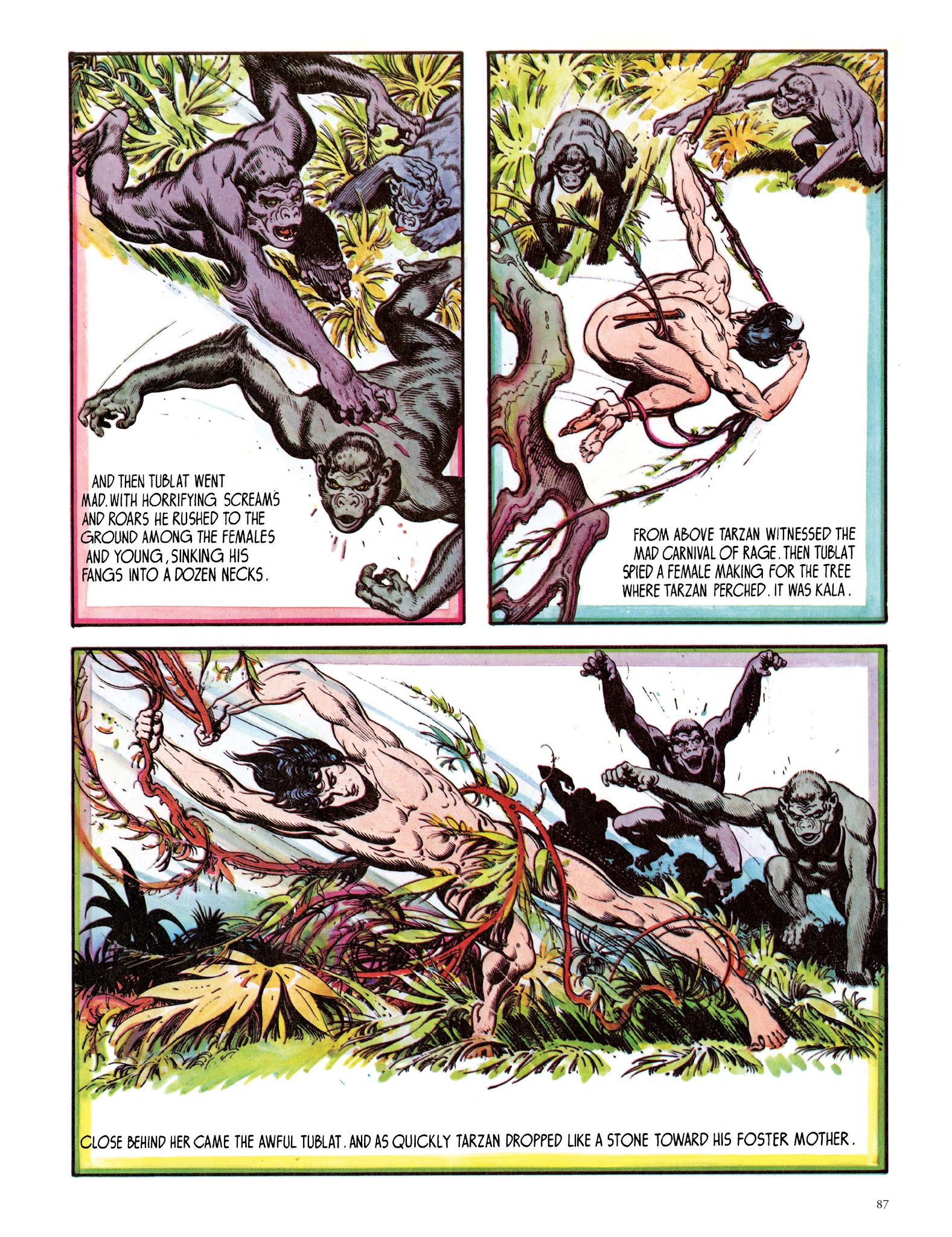 Read online Edgar Rice Burroughs' Tarzan: Burne Hogarth's Lord of the Jungle comic -  Issue # TPB - 87