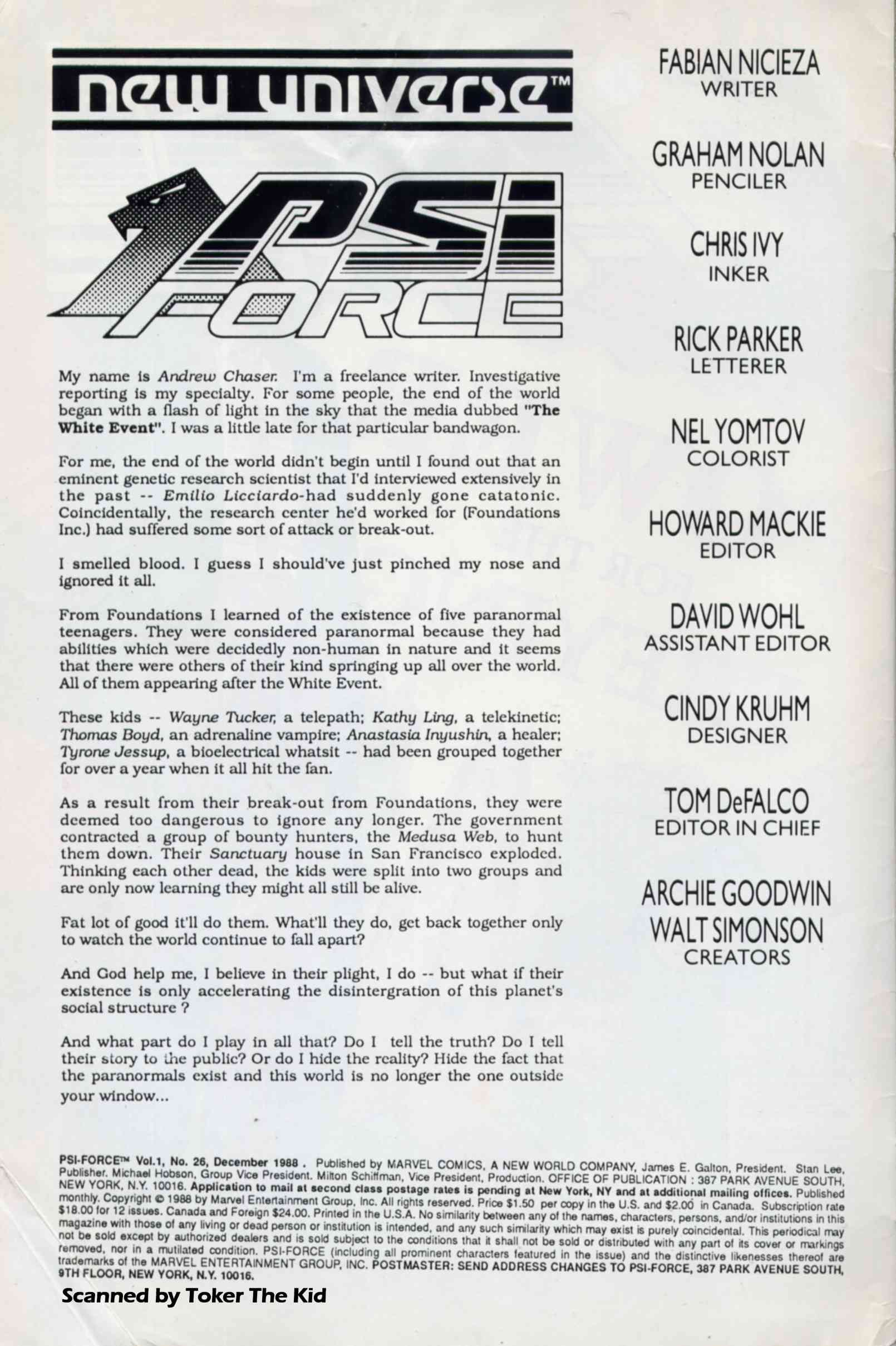 Read online Psi-Force comic -  Issue #26 - 2