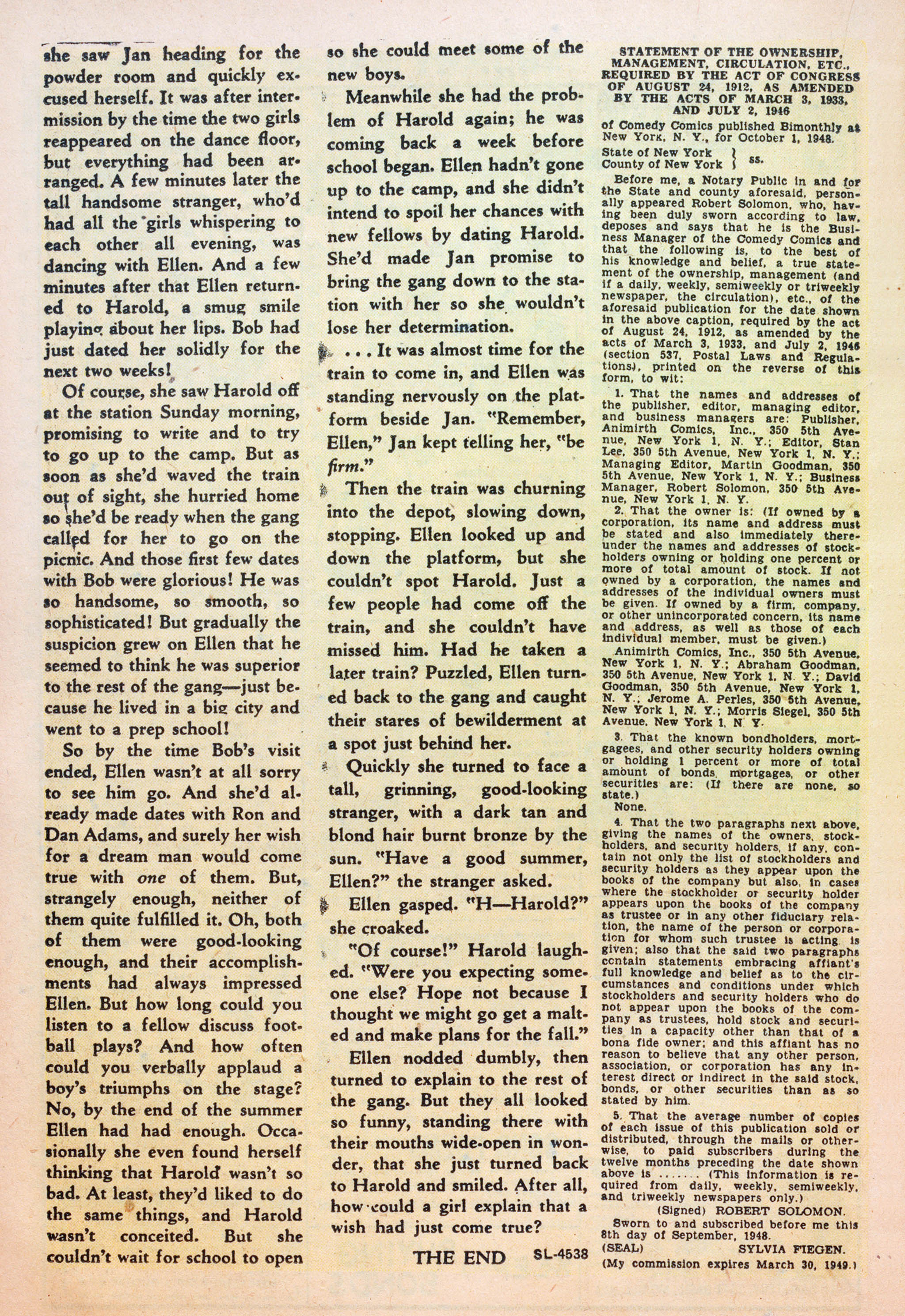Read online Comedy Comics (1948) comic -  Issue #6 - 20