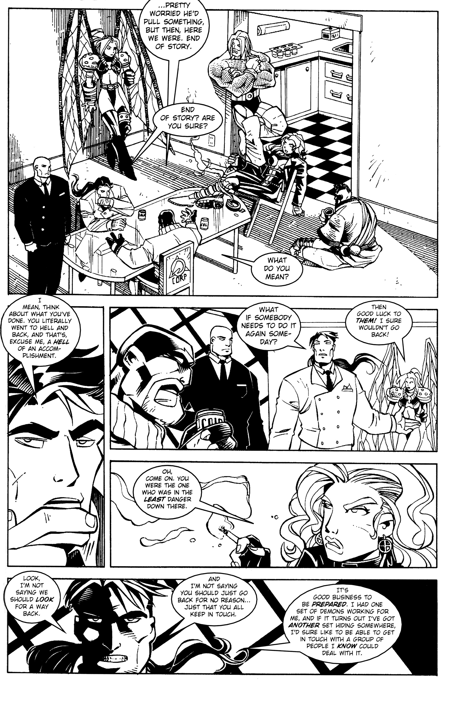 Read online Warrior Nun: Black & White comic -  Issue #16 - 19