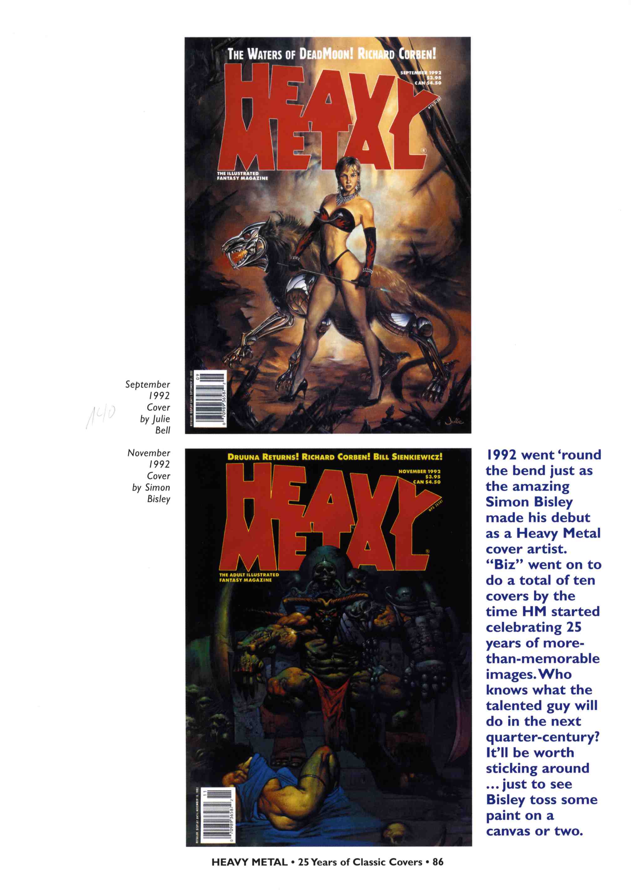 Read online Heavy Metal: 25 Years of Classic Covers comic -  Issue # TPB - 92