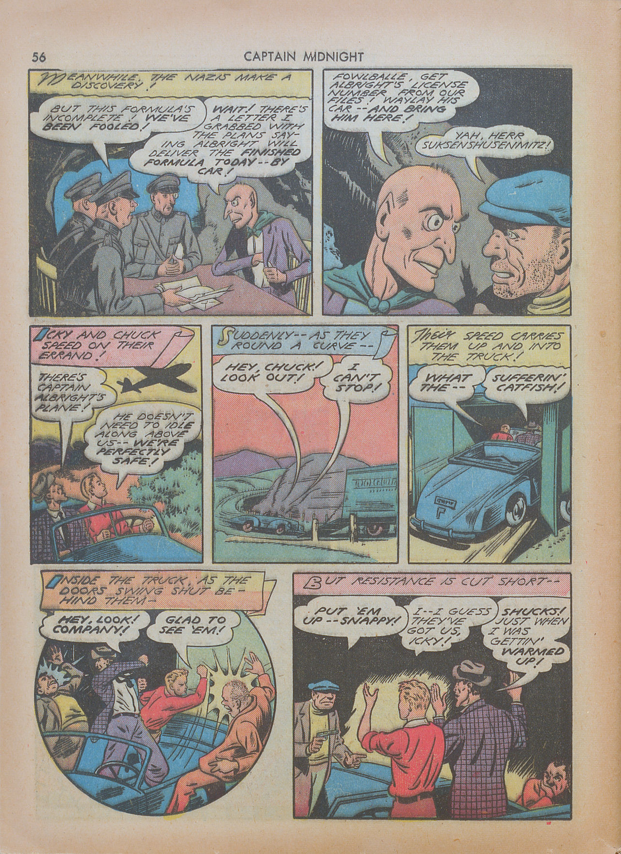 Read online Captain Midnight (1942) comic -  Issue #7 - 56