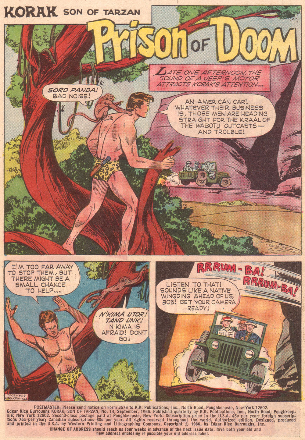 Read online Korak, Son of Tarzan (1964) comic -  Issue #14 - 3
