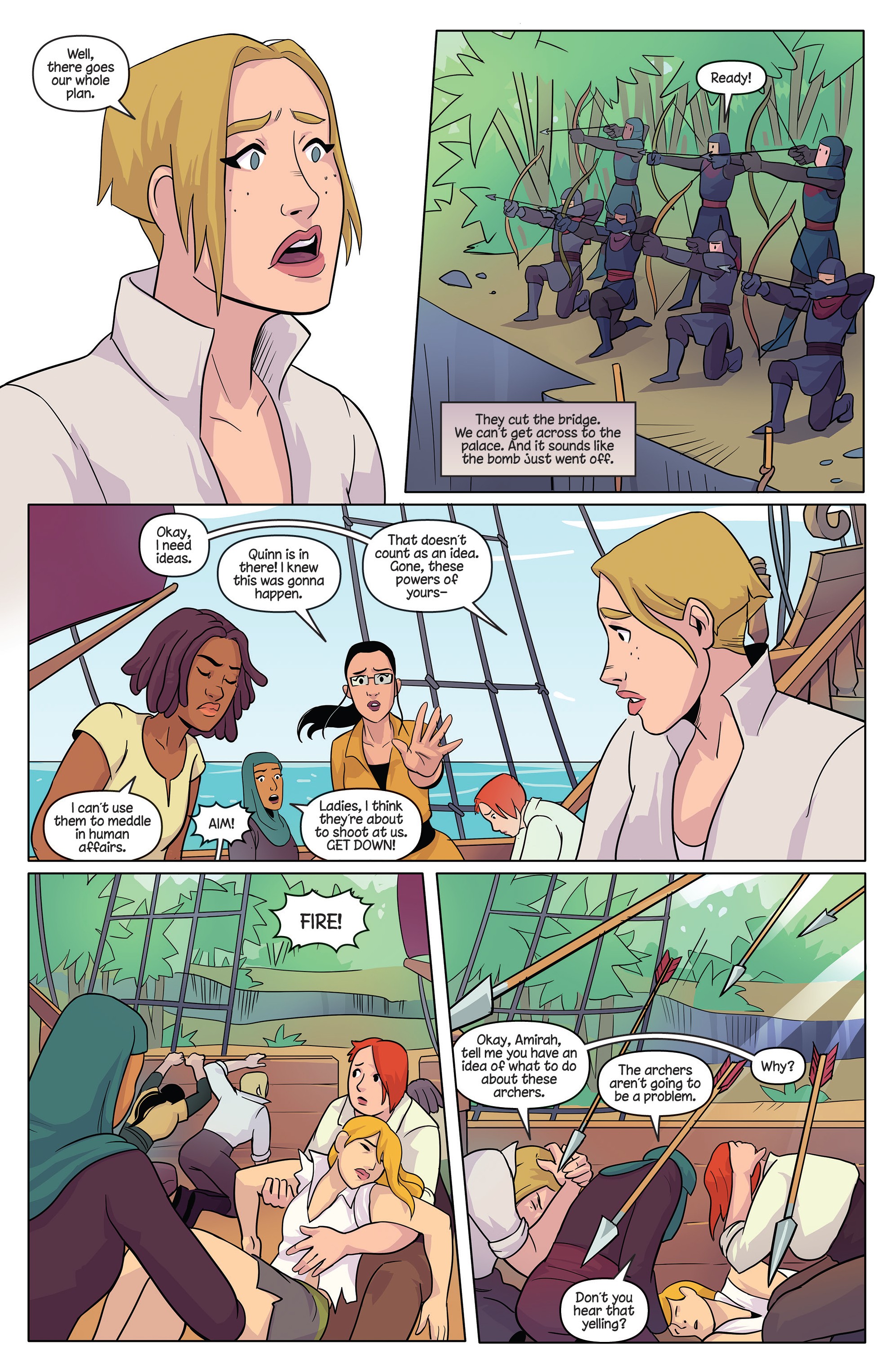 Read online Princeless Raven Year Two: Love and Revenge comic -  Issue # _TPB Assault On Golden Rock - 104