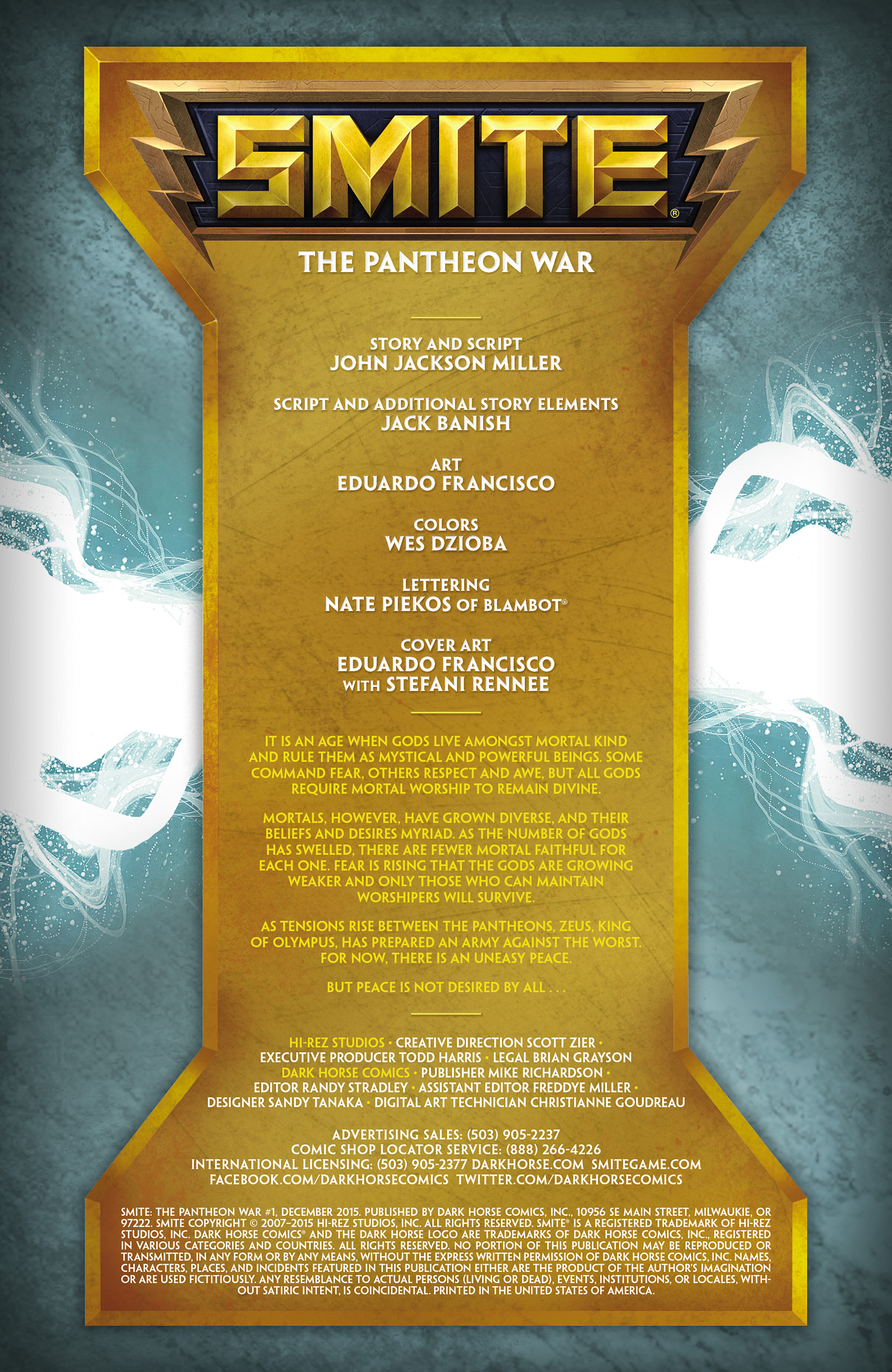 Read online SMITE: The Pantheon War comic -  Issue #1 - 2