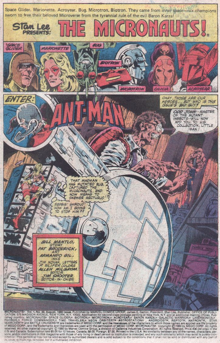 Read online Micronauts (1979) comic -  Issue #20 - 2