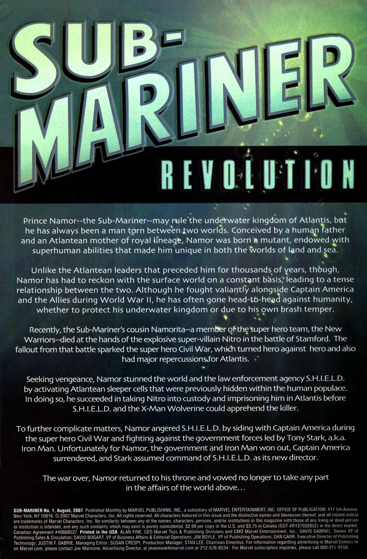 Sub-Mariner Issue #1 #1 - English 2