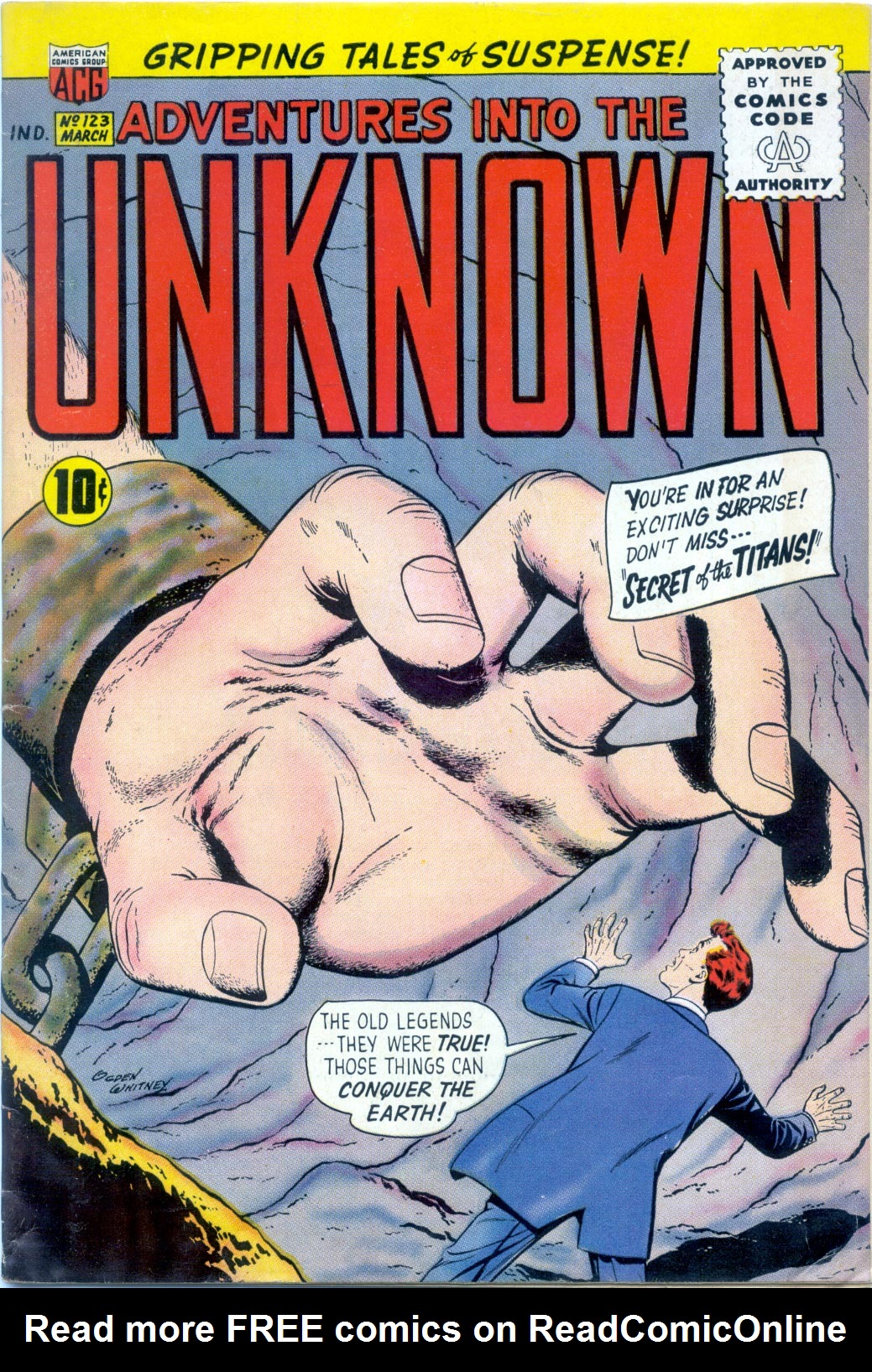 Read online Adventures Into The Unknown comic -  Issue #123 - 1