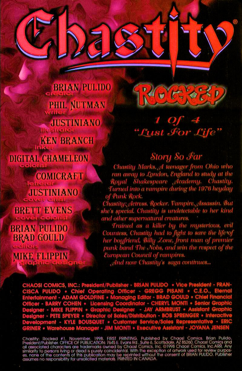 Read online Chastity: Rocked comic -  Issue #1 - 2