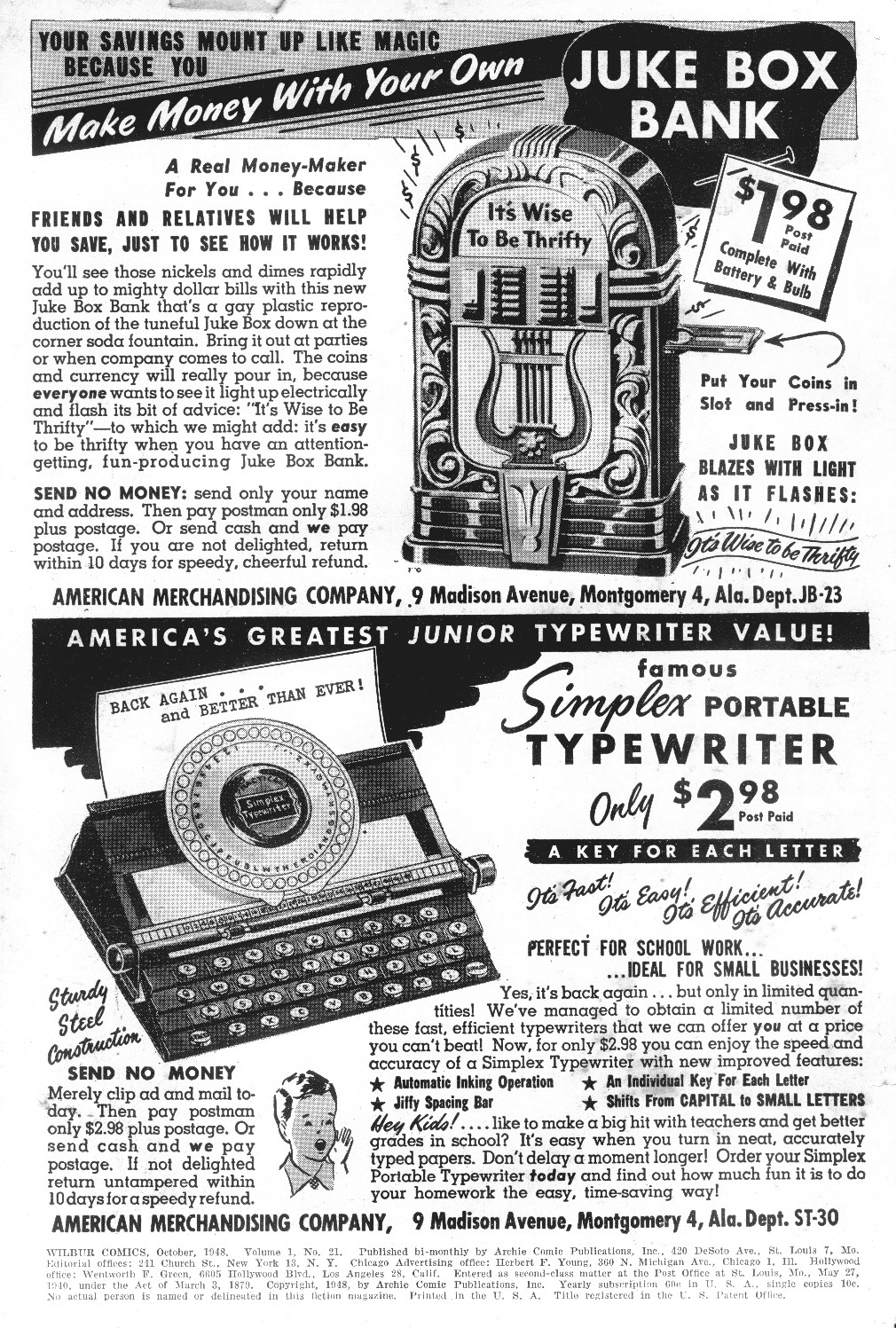 Read online Wilbur Comics comic -  Issue #21 - 2