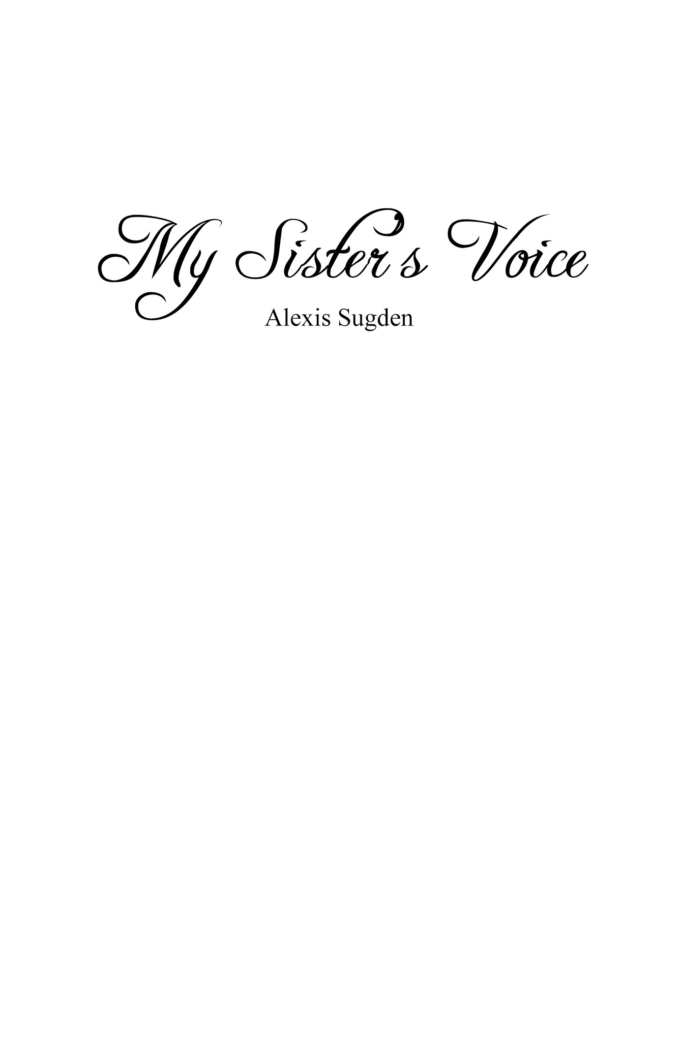 Read online My Sister's Voice comic -  Issue # Full - 2