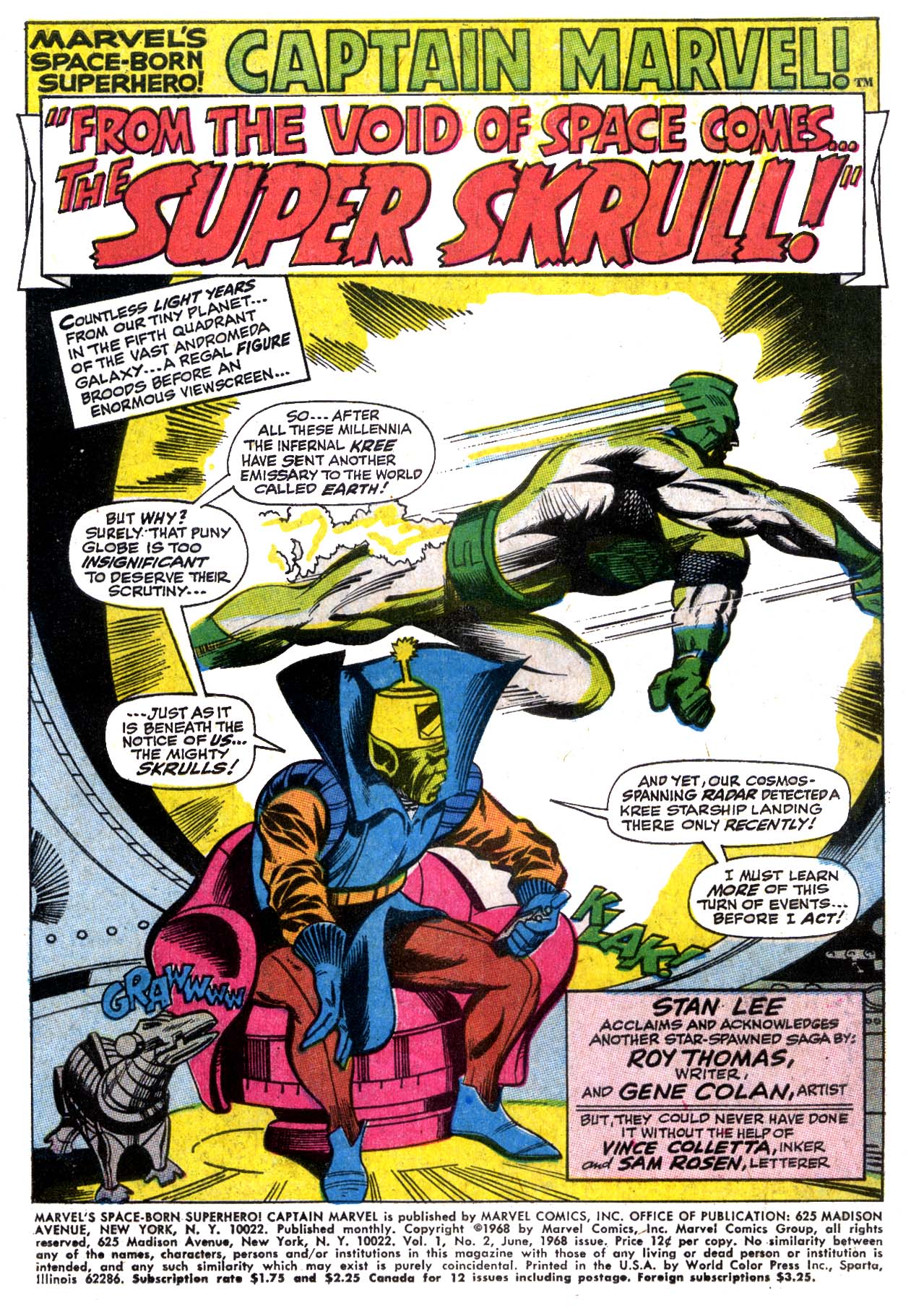 Read online Captain Marvel (1968) comic -  Issue #2 - 2