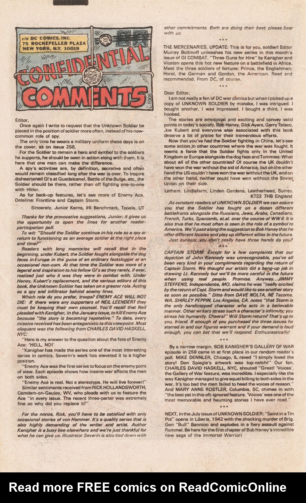 Read online Unknown Soldier (1977) comic -  Issue #264 - 34