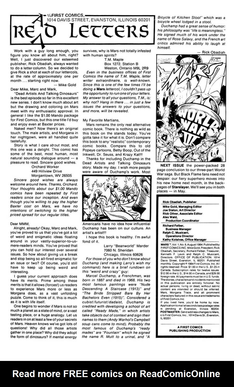 Read online Mars comic -  Issue #8 - 2