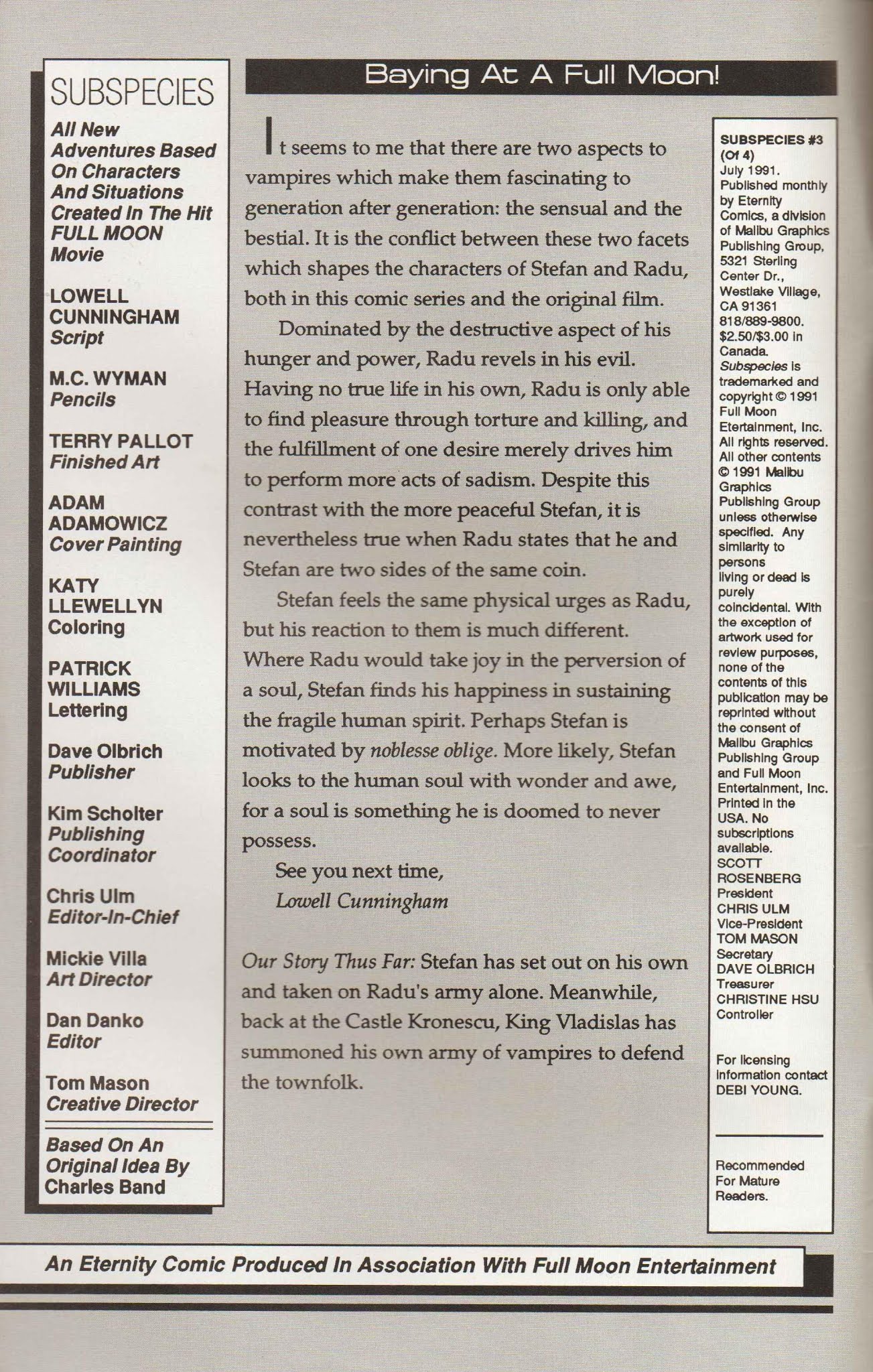 Read online Subspecies (1991) comic -  Issue #3 - 2