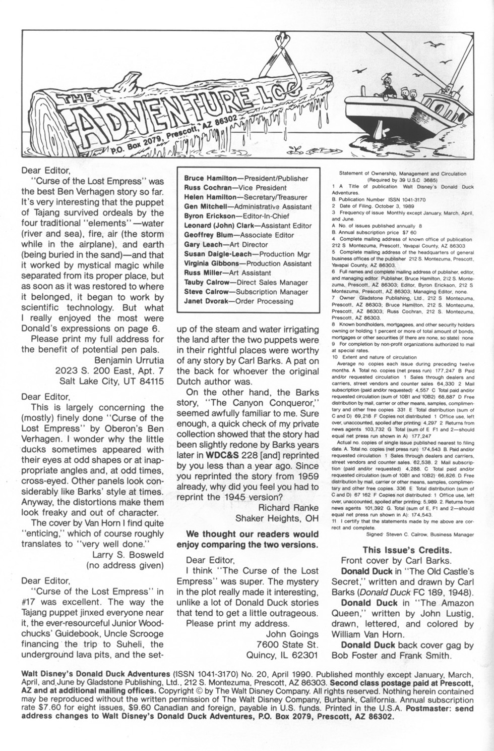 Read online Walt Disney's Donald Duck Adventures (1987) comic -  Issue #20 - 2