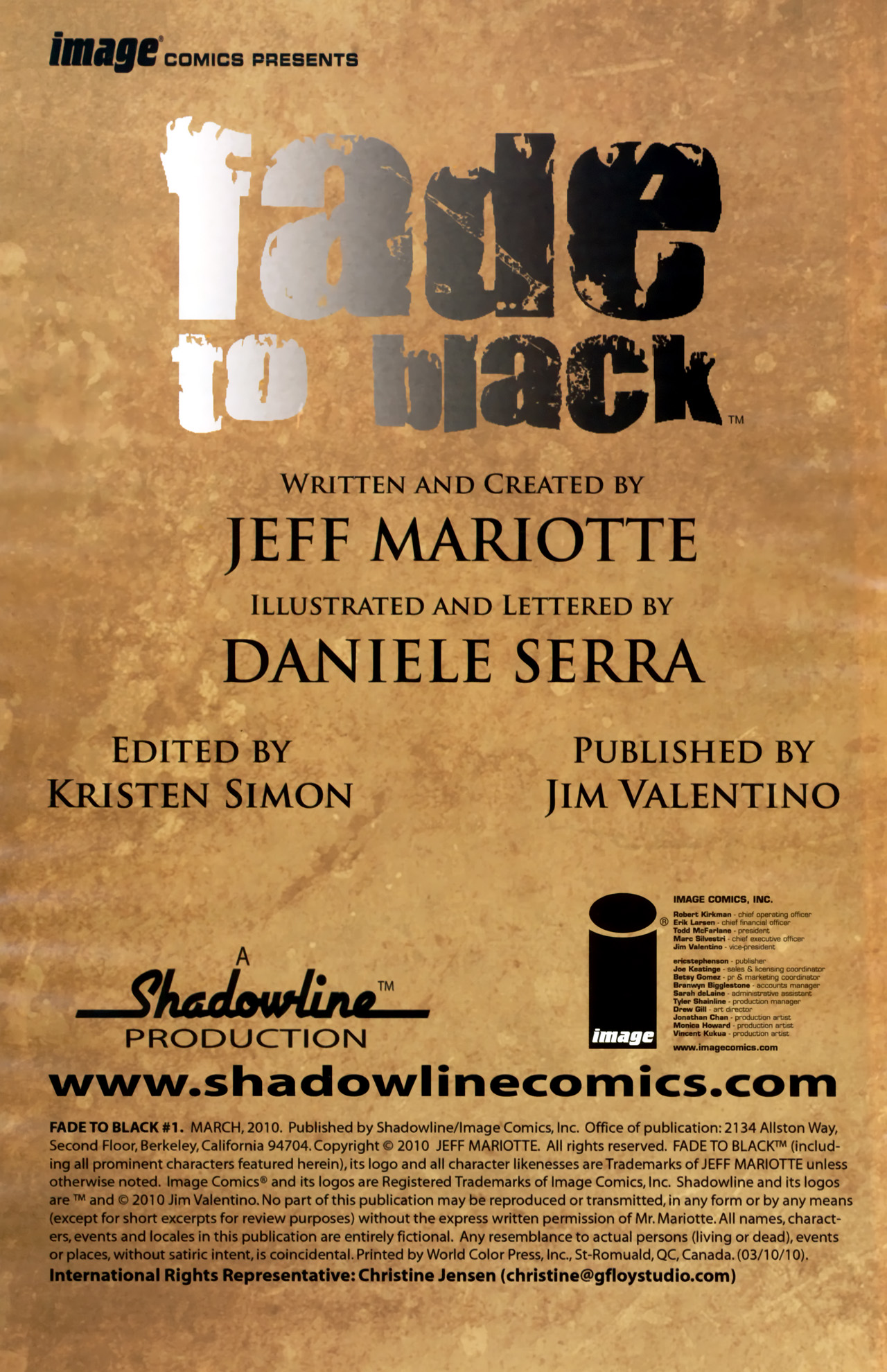 Read online Fade to Black comic -  Issue #1 - 2
