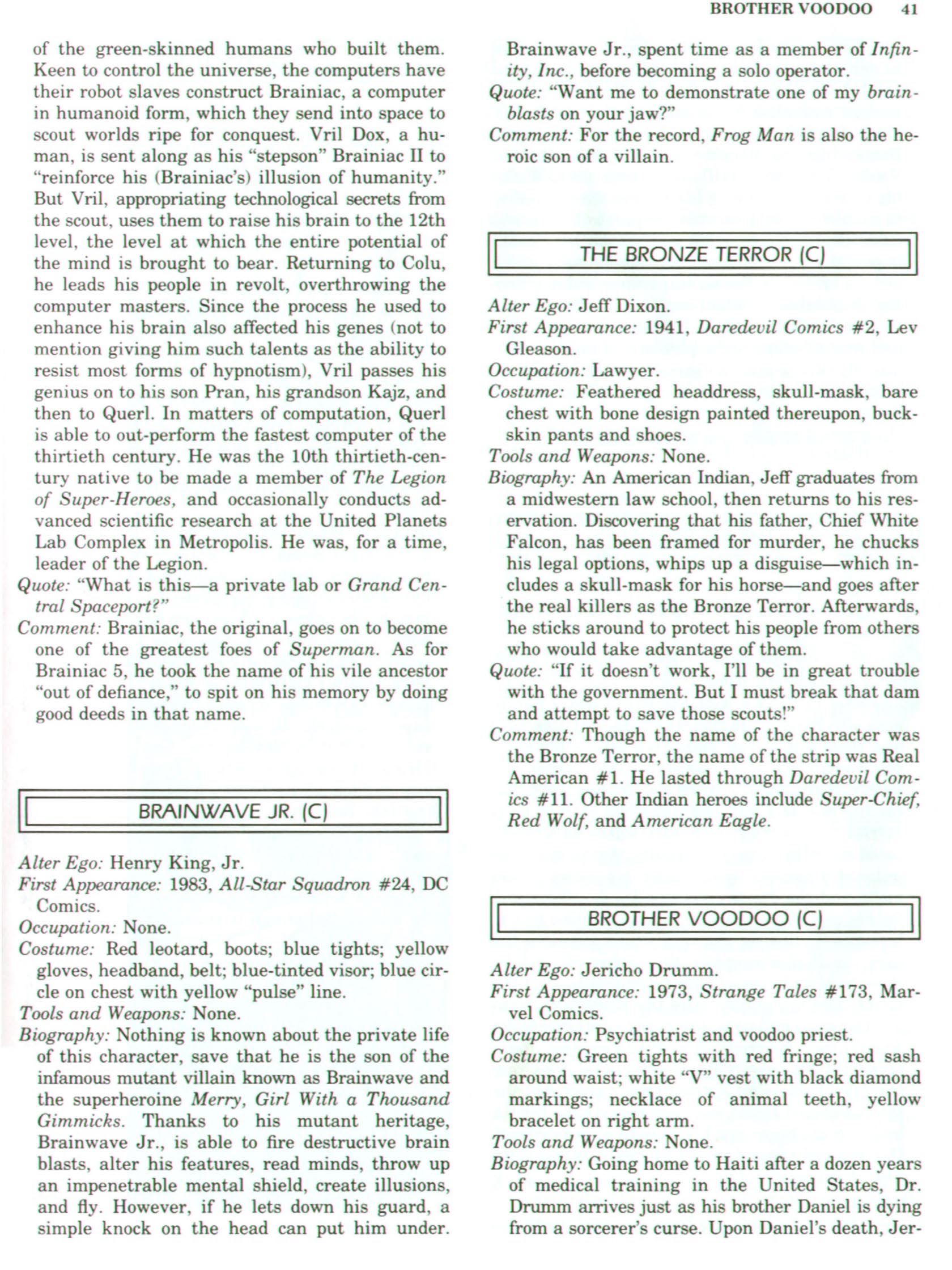 Read online The Encyclopedia of Superheroes comic -  Issue # TPB (Part 1) - 51
