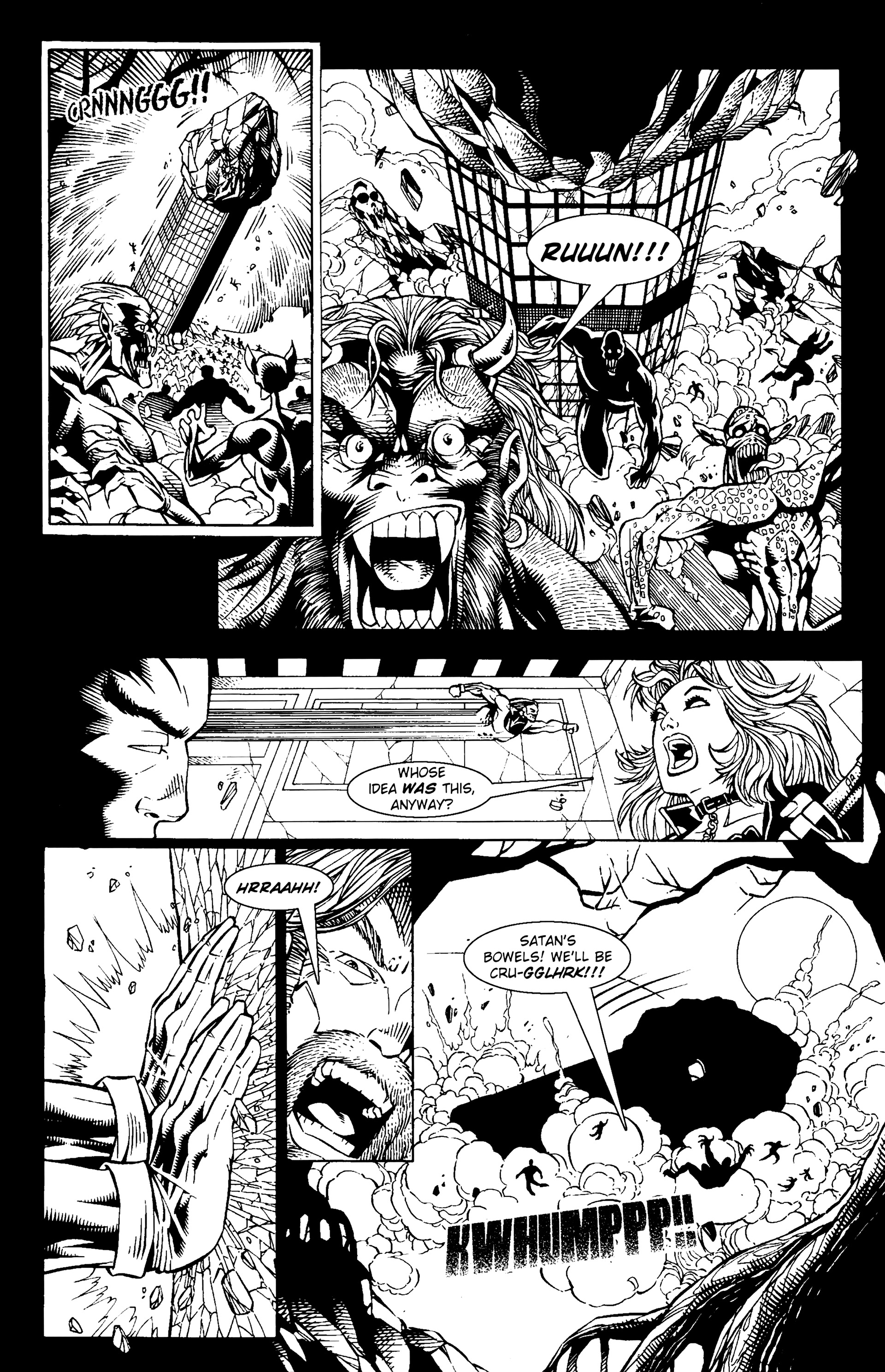 Read online Warrior Nun: Black & White comic -  Issue #11 - 8