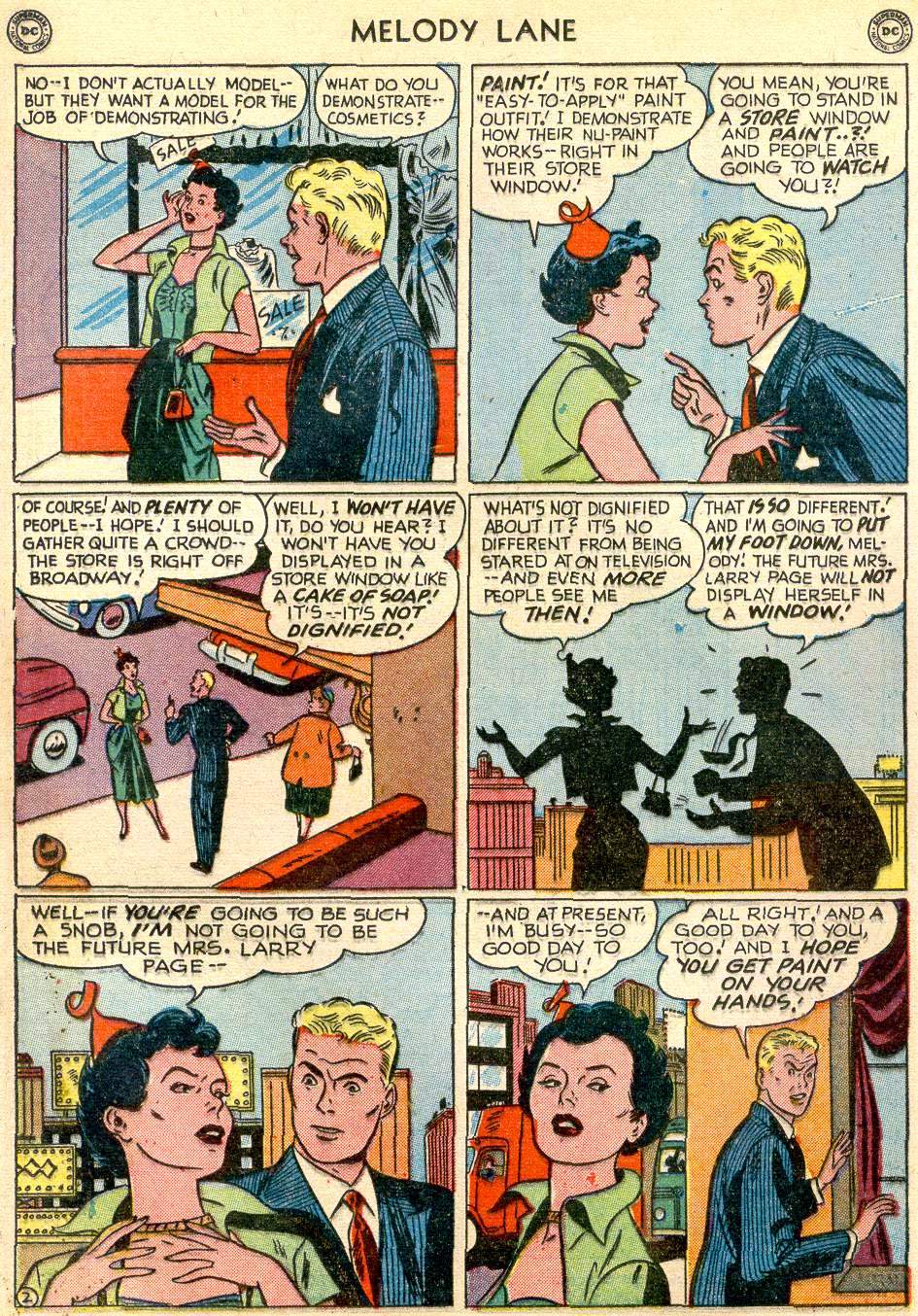Read online Miss Melody Lane of Broadway comic -  Issue #3 - 29