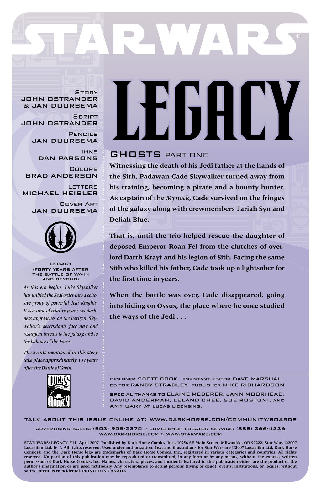 Read online Star Wars: Legacy (2006) comic -  Issue #11 - 2