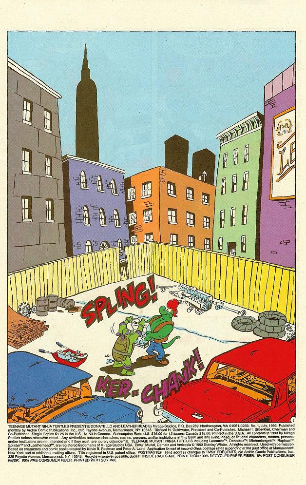 Read online Teenage Mutant Ninja Turtles Presents: Donatello and Leatherhead comic -  Issue #1 - 2