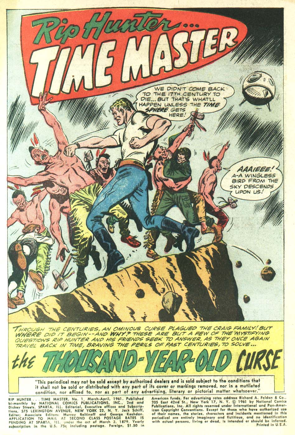 Read online Rip Hunter...Time Master comic -  Issue #1 - 2