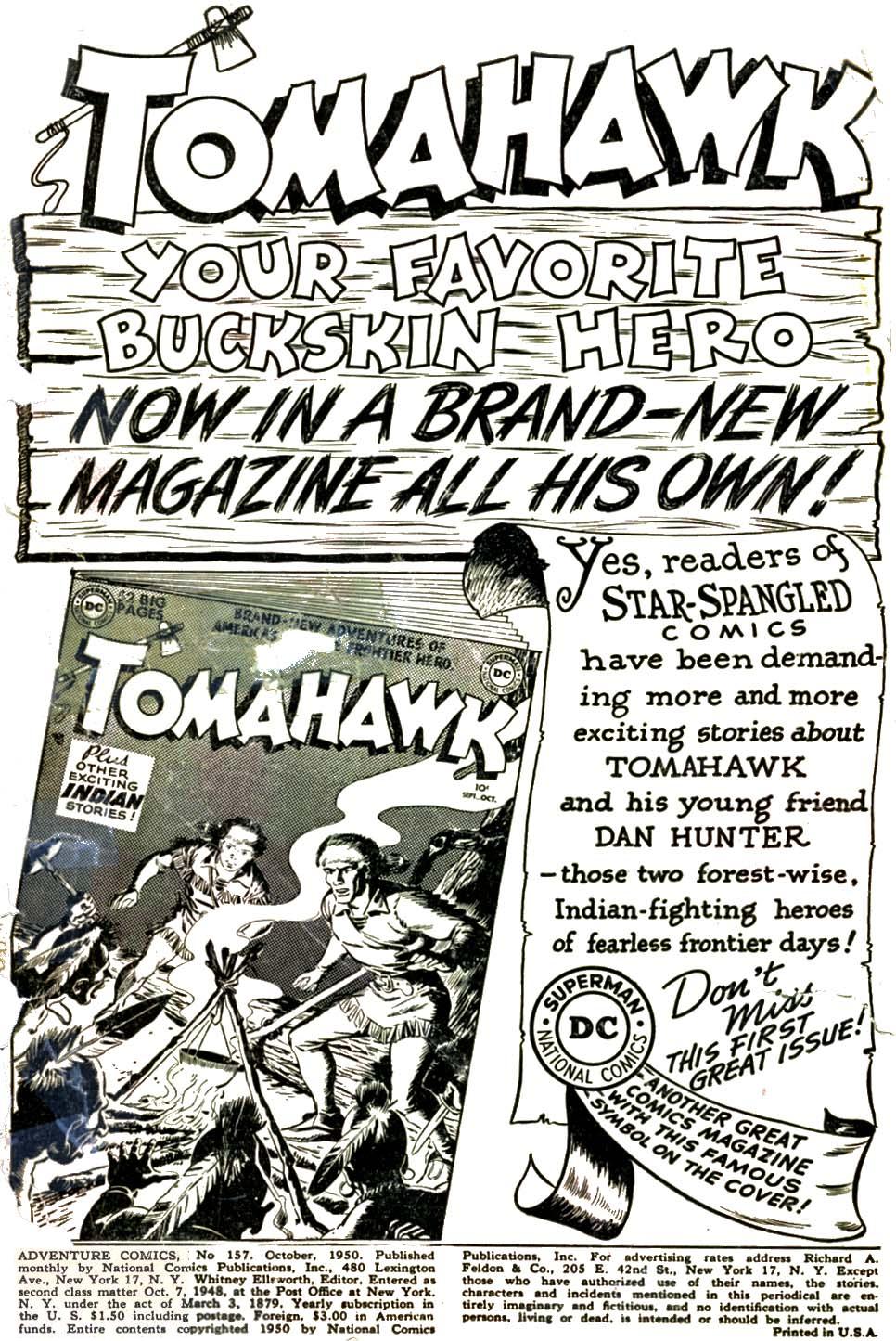 Read online Adventure Comics (1938) comic -  Issue #157 - 2