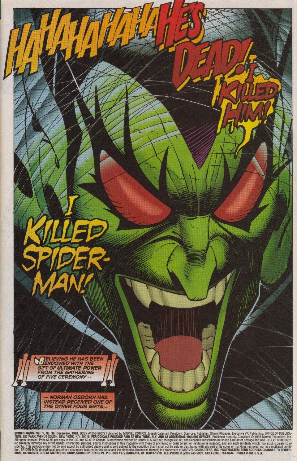 Read online Spider-Man (1990) comic -  Issue #98 - The Final Chapter 4 of 4 - 3