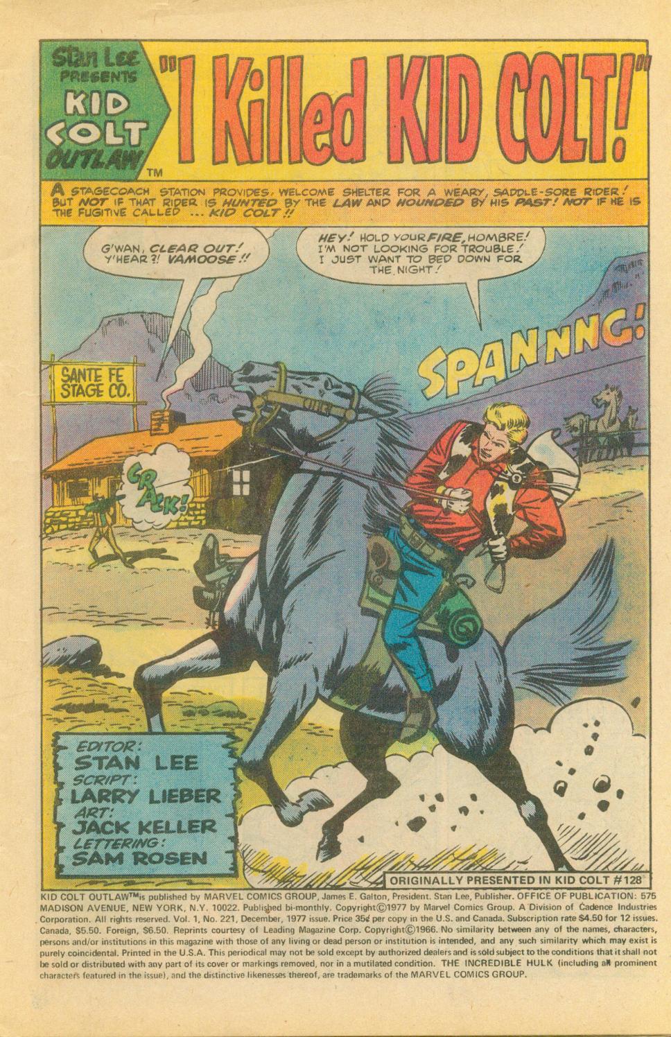 Read online Kid Colt Outlaw comic -  Issue #221 - 4