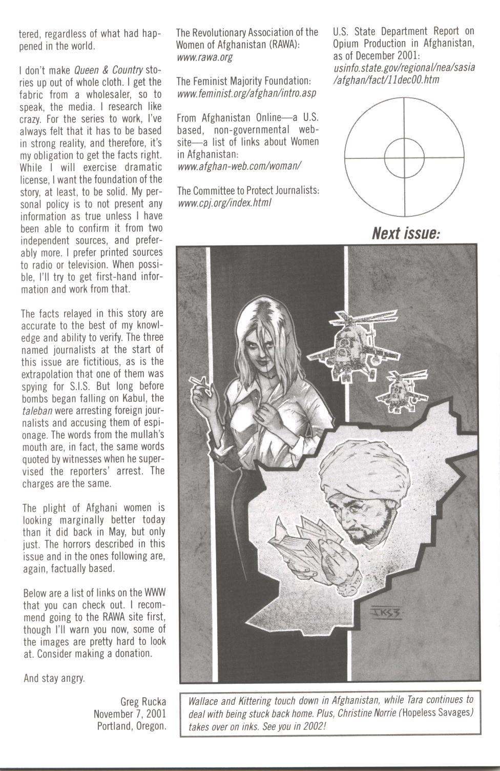 Read online Queen & Country comic -  Issue #5 - 29