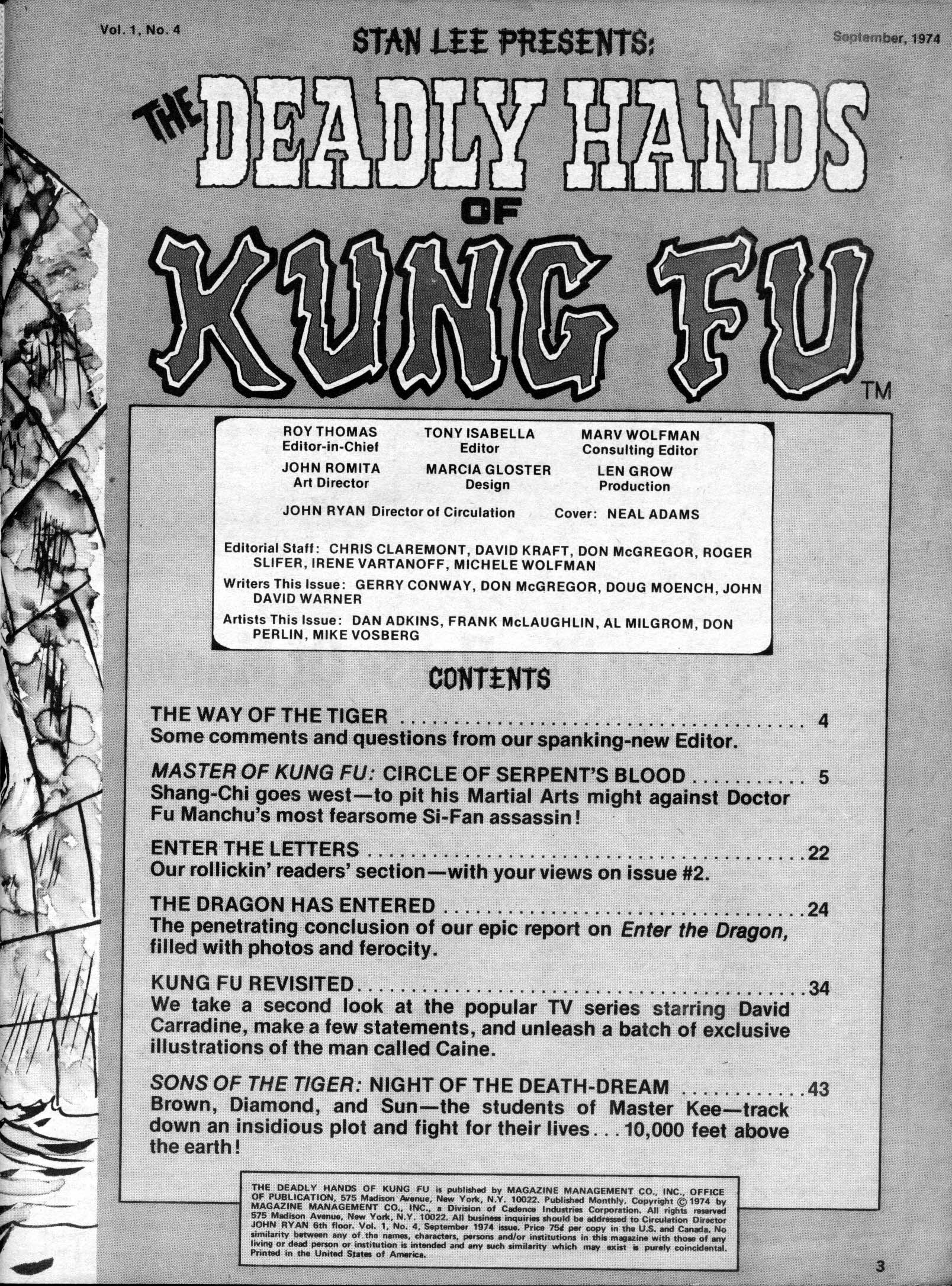 Read online The Deadly Hands of Kung Fu comic -  Issue #4 - 3