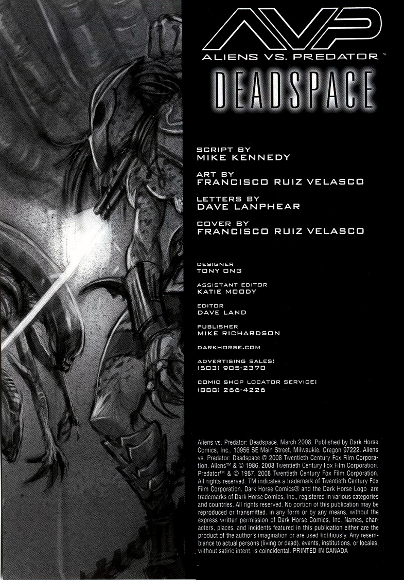 Read online Aliens vs. Predator: Deadspace comic -  Issue # Full - 2