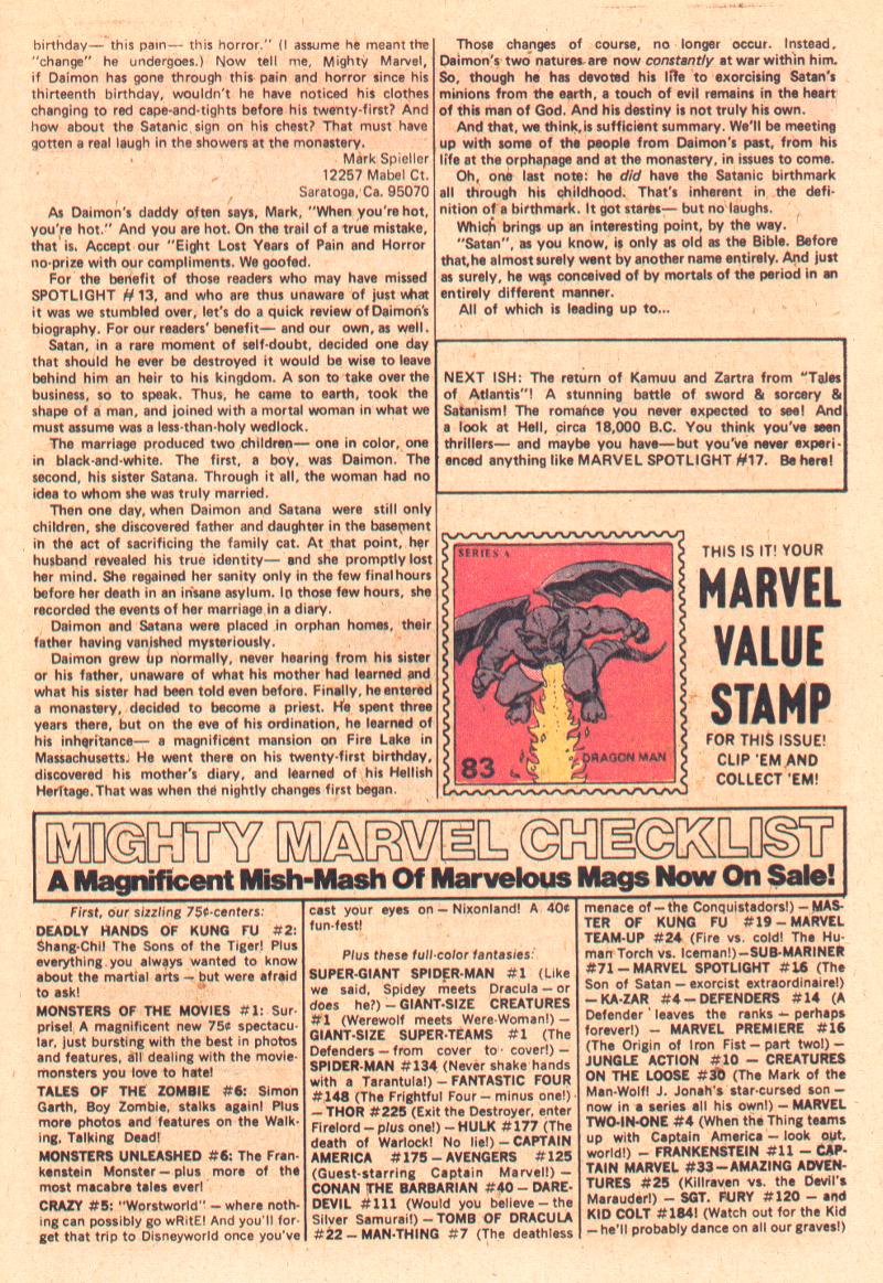 Read online Marvel Spotlight (1971) comic -  Issue #16 - 21