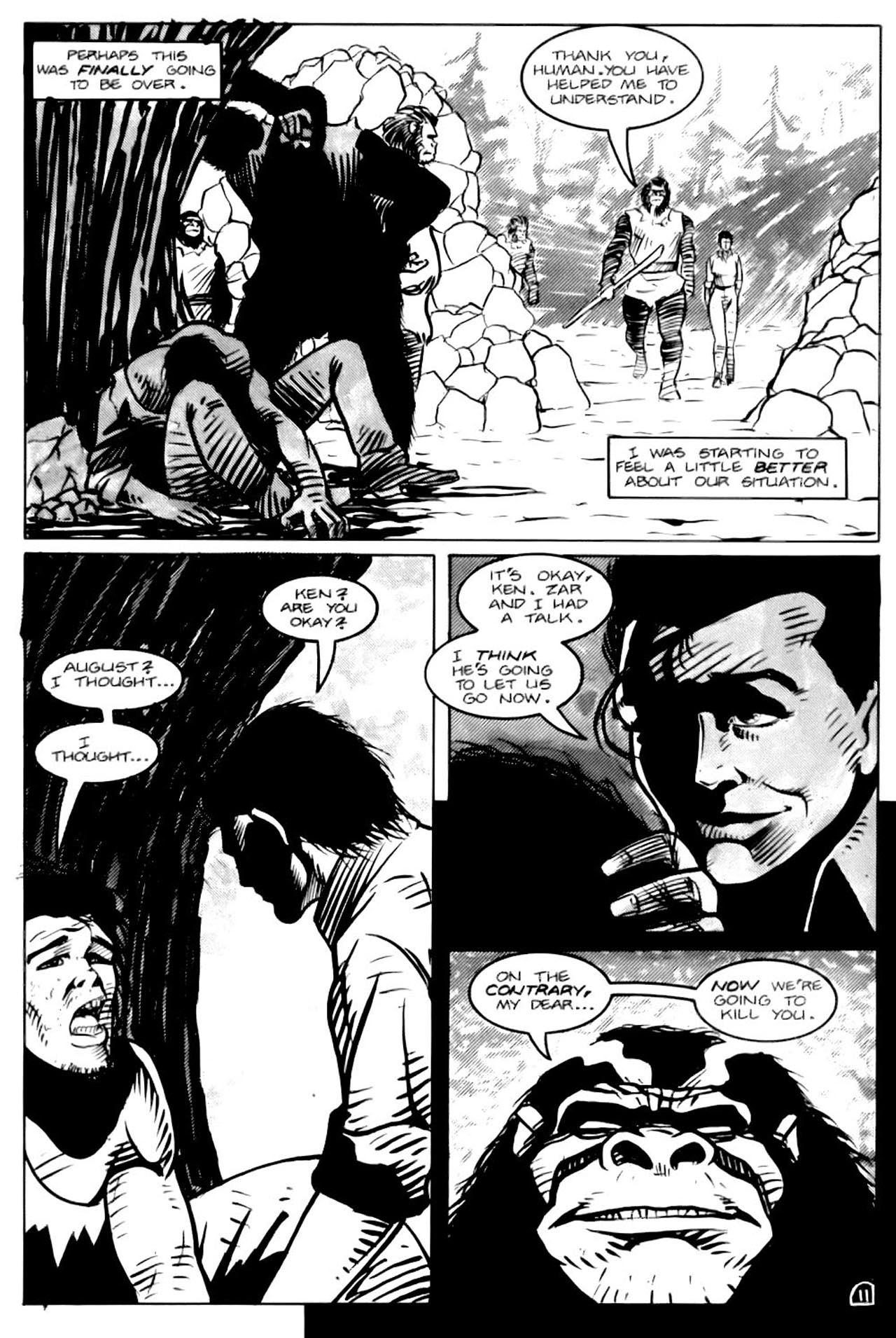 Read online Planet of the Apes (1990) comic -  Issue #17 - 14