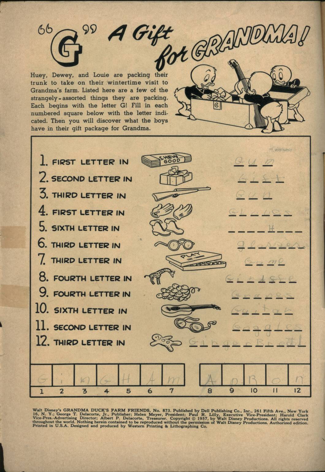 Read online Four Color Comics comic -  Issue #873 - 2