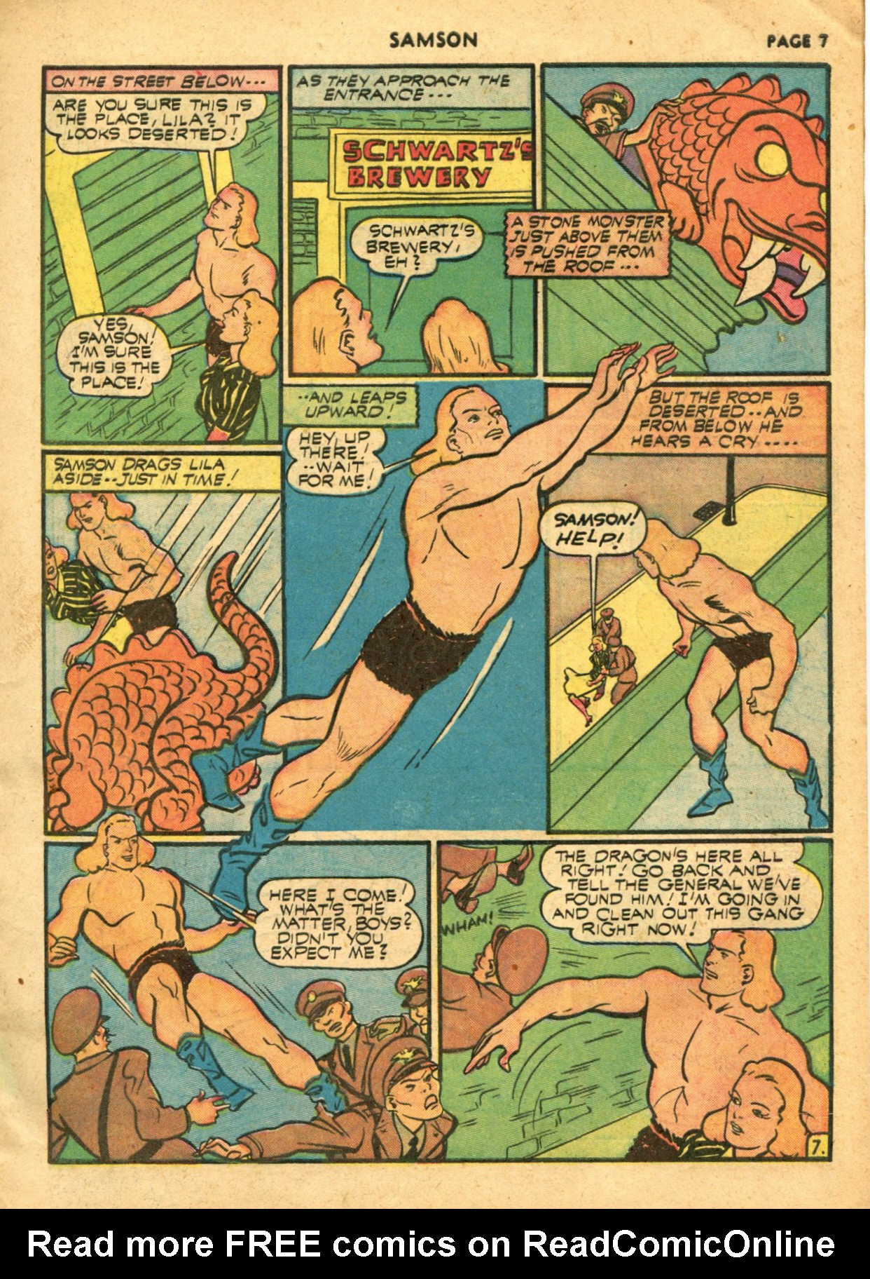 Read online Samson (1940) comic -  Issue #6 - 9