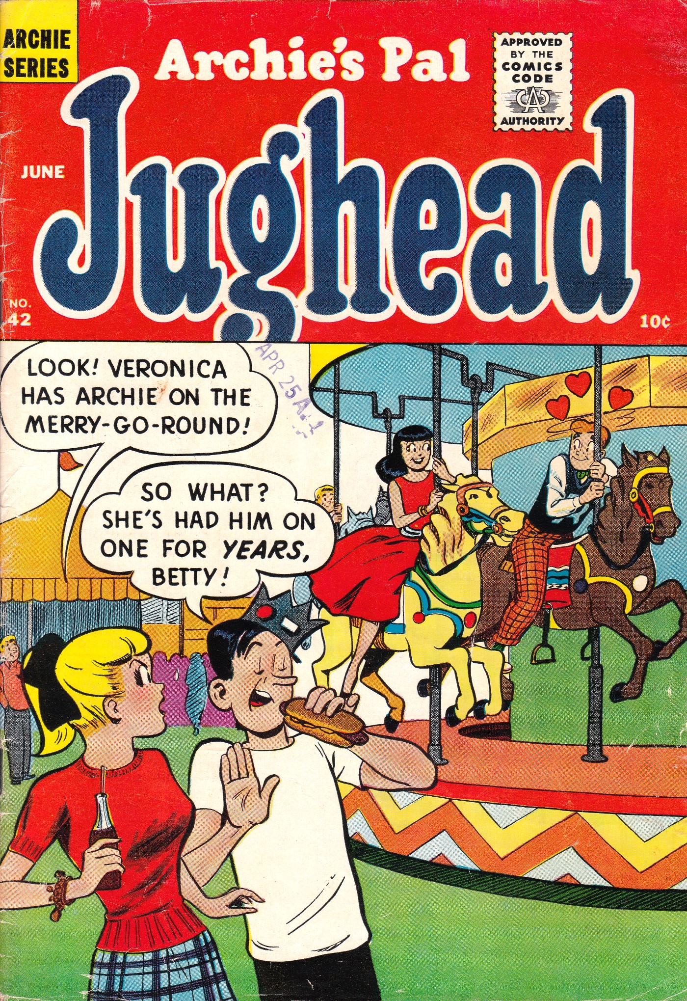 Read online Archie's Pal Jughead comic -  Issue #42 - 1