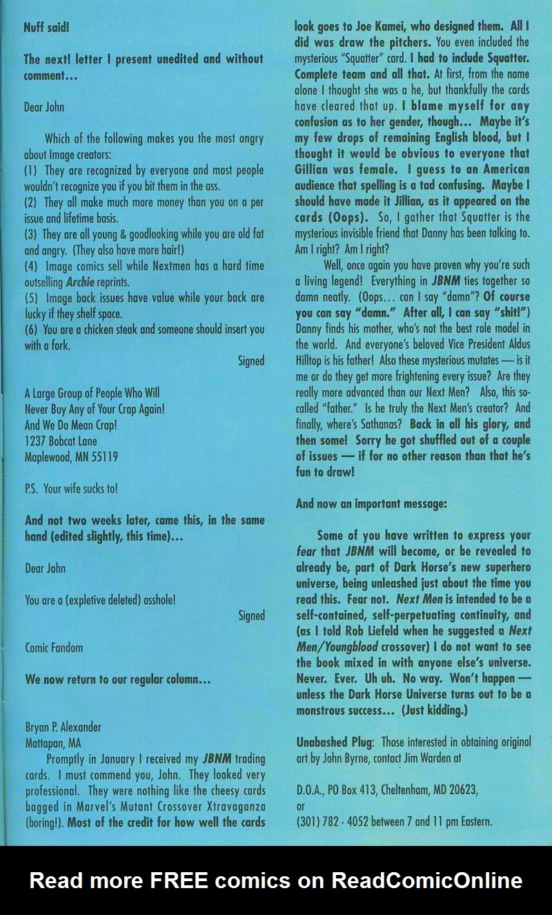 Read online John Byrne's Next Men (1992) comic -  Issue #16 - 25