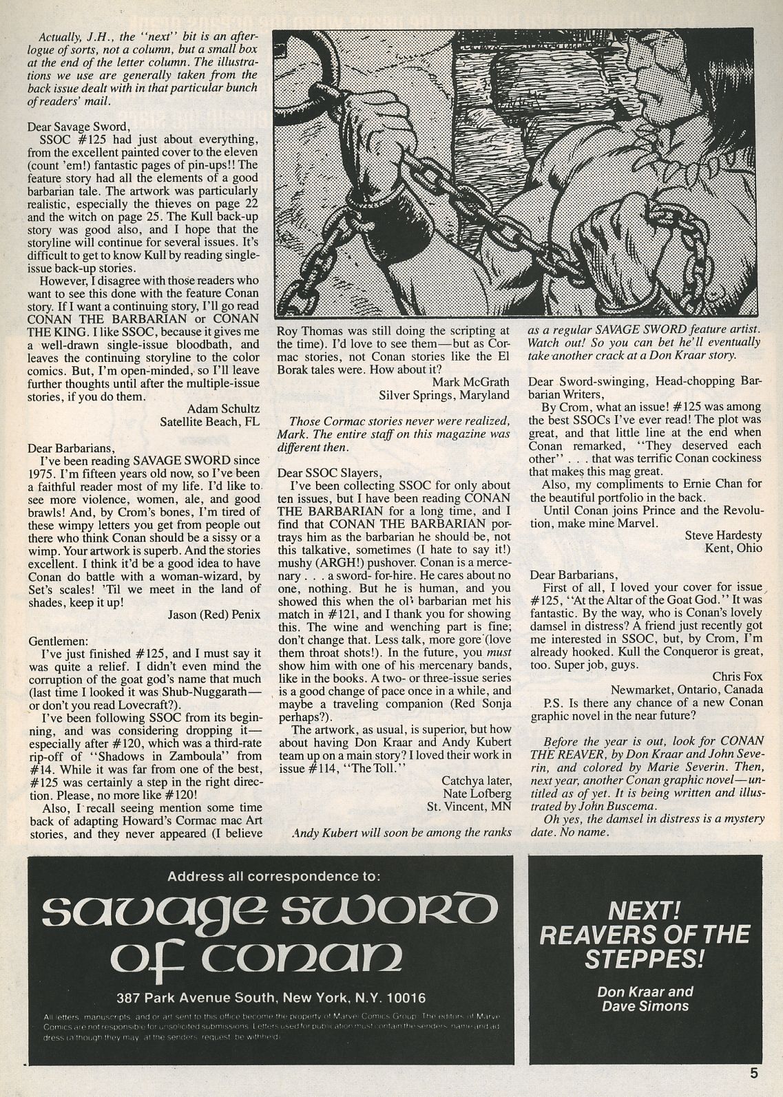 Read online The Savage Sword Of Conan comic -  Issue #129 - 5