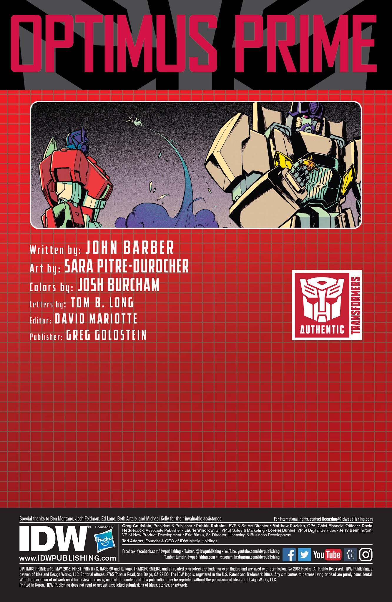 Read online Optimus Prime comic -  Issue #19 - 2