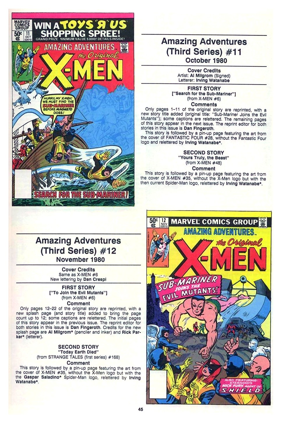 Read online The Official Marvel Index To The X-Men comic -  Issue #7 - 47