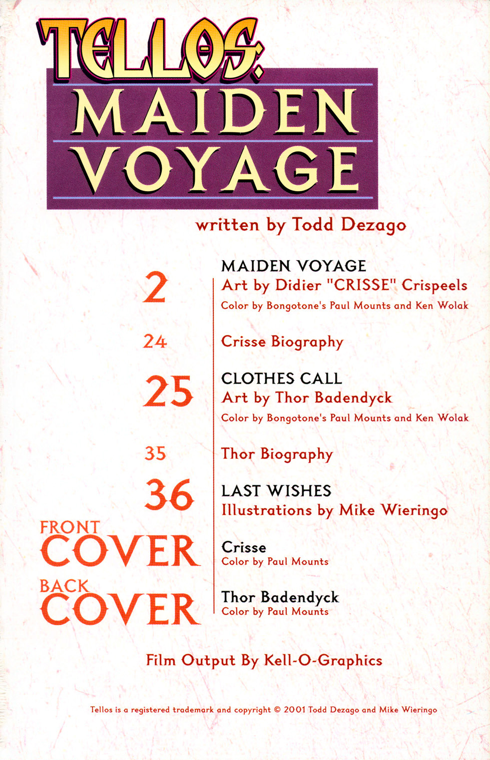 Read online Tellos: Maiden Voyage comic -  Issue # Full - 3
