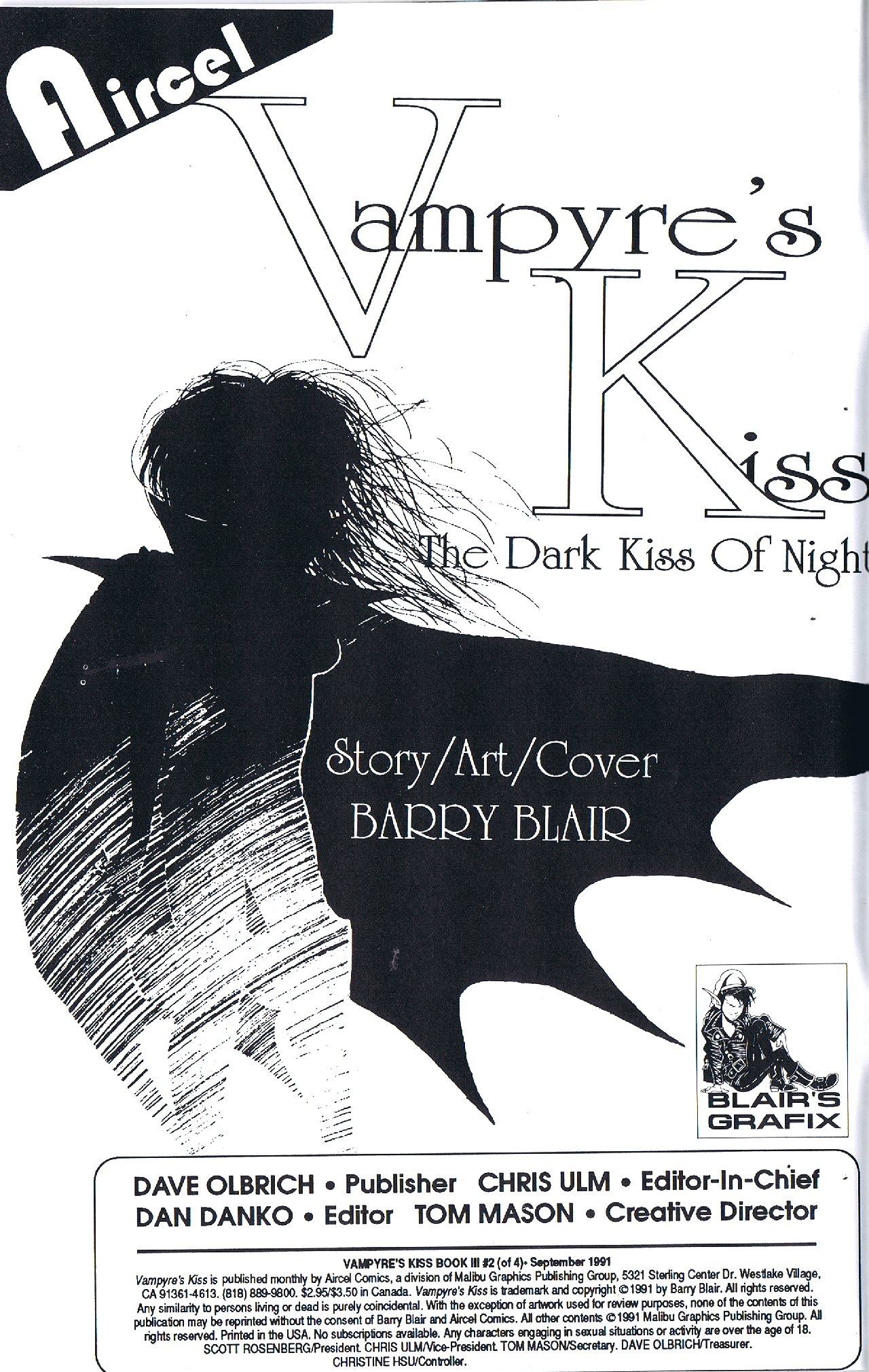 Read online Vampyre's Kiss: The Dark Kiss of Night comic -  Issue #2 - 2